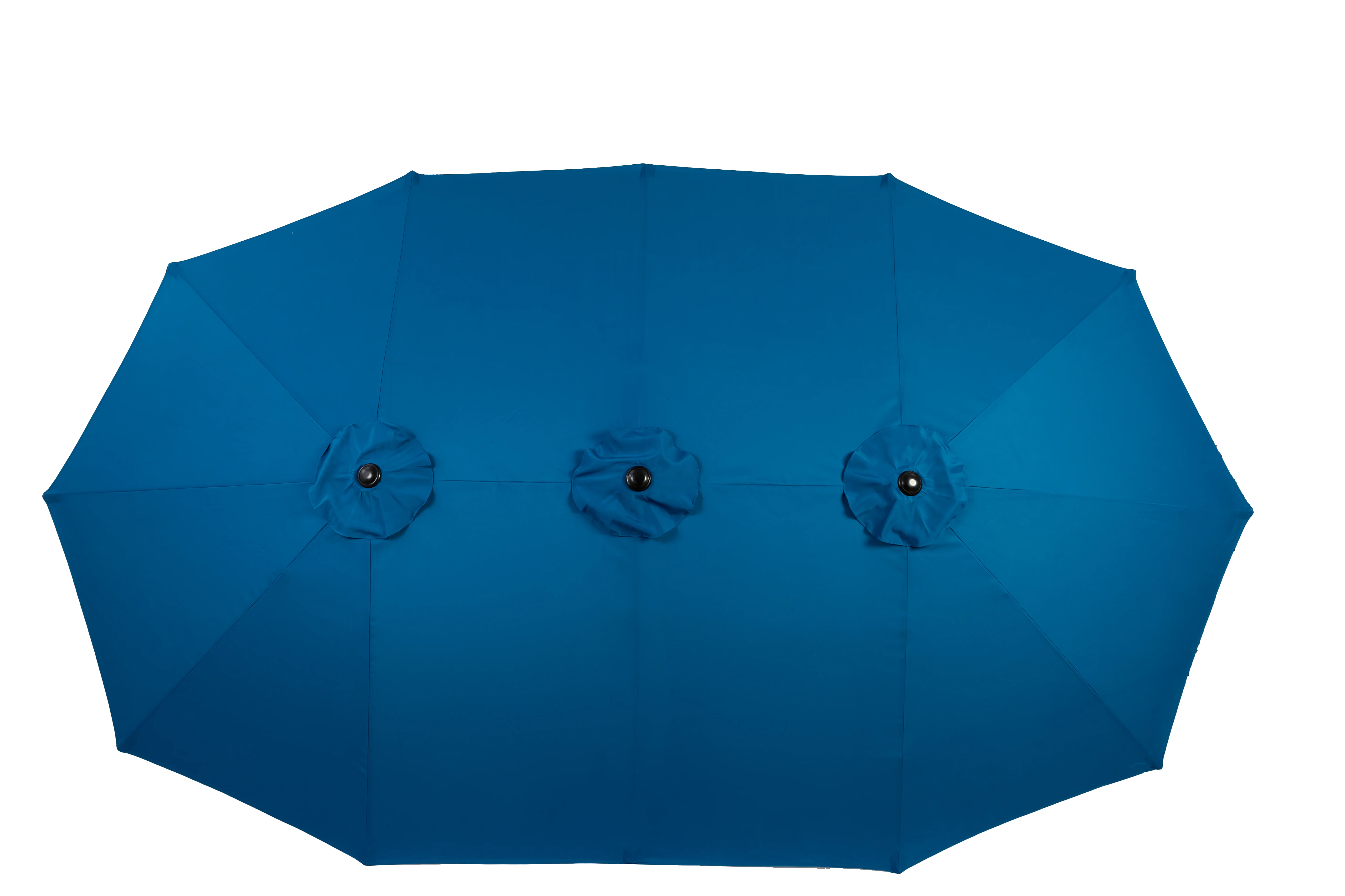14.8 Ft Double Sided Outdoor Umbrella Rectangular Large with Crank, Dark Blue - Image 4