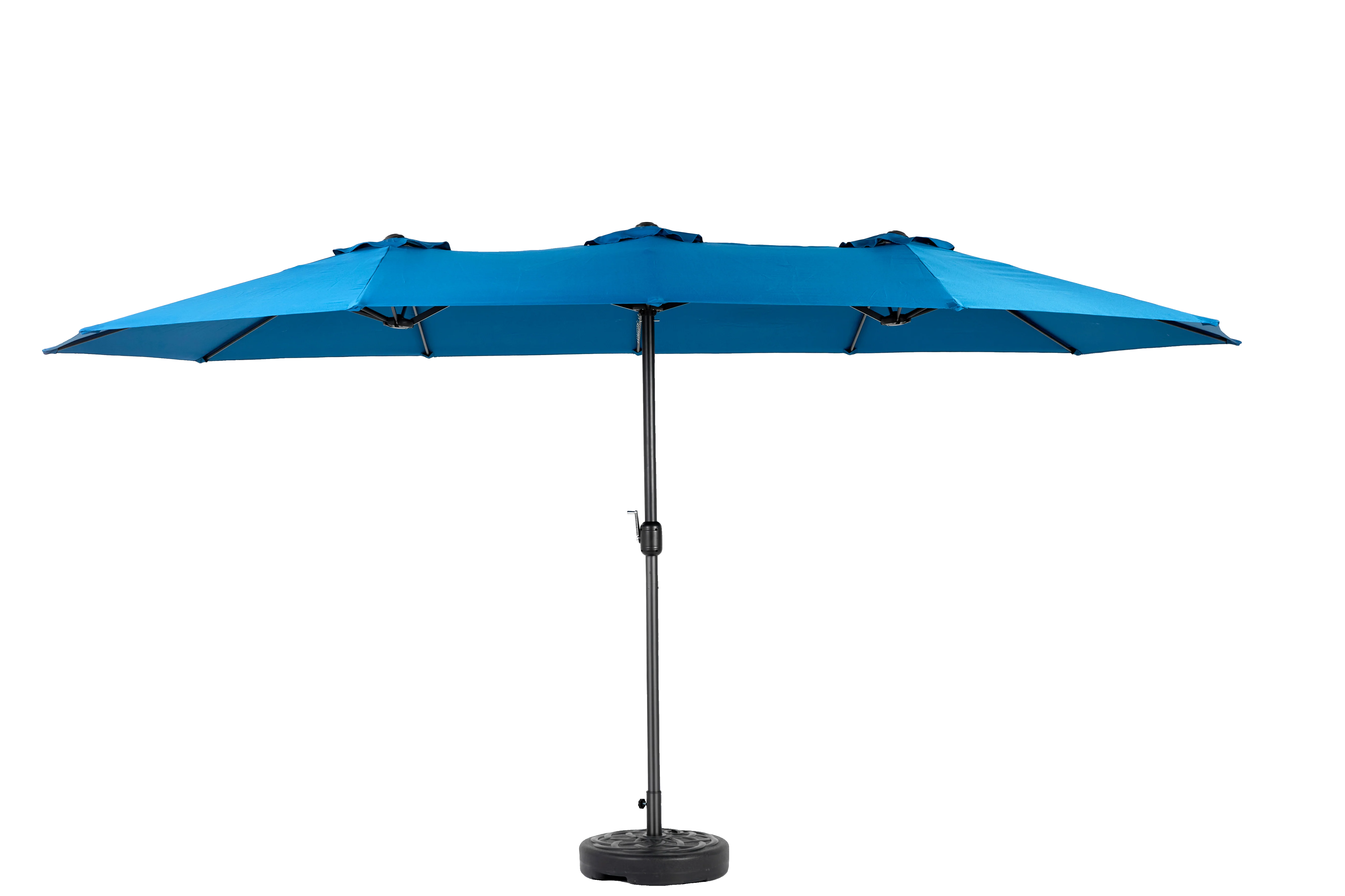 14.8 Ft Double Sided Outdoor Umbrella Rectangular Large with Crank, Dark Blue - Image 5