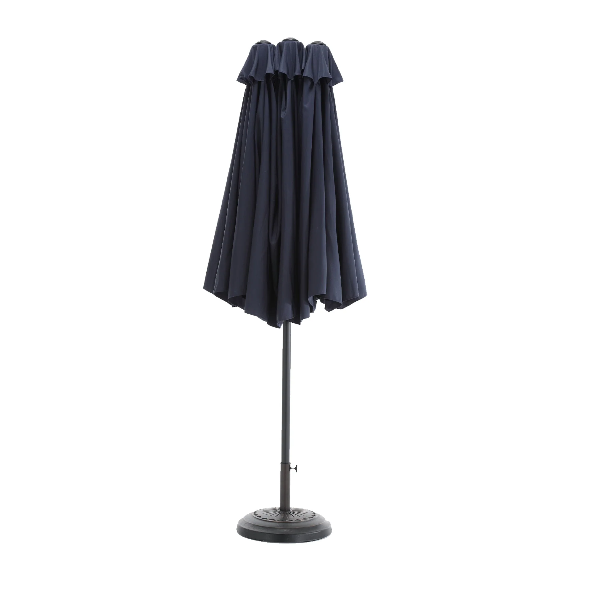 14.8 Ft Double Sided Outdoor Umbrella, Rectangular Large with Crank, Navy Blue - Image 5