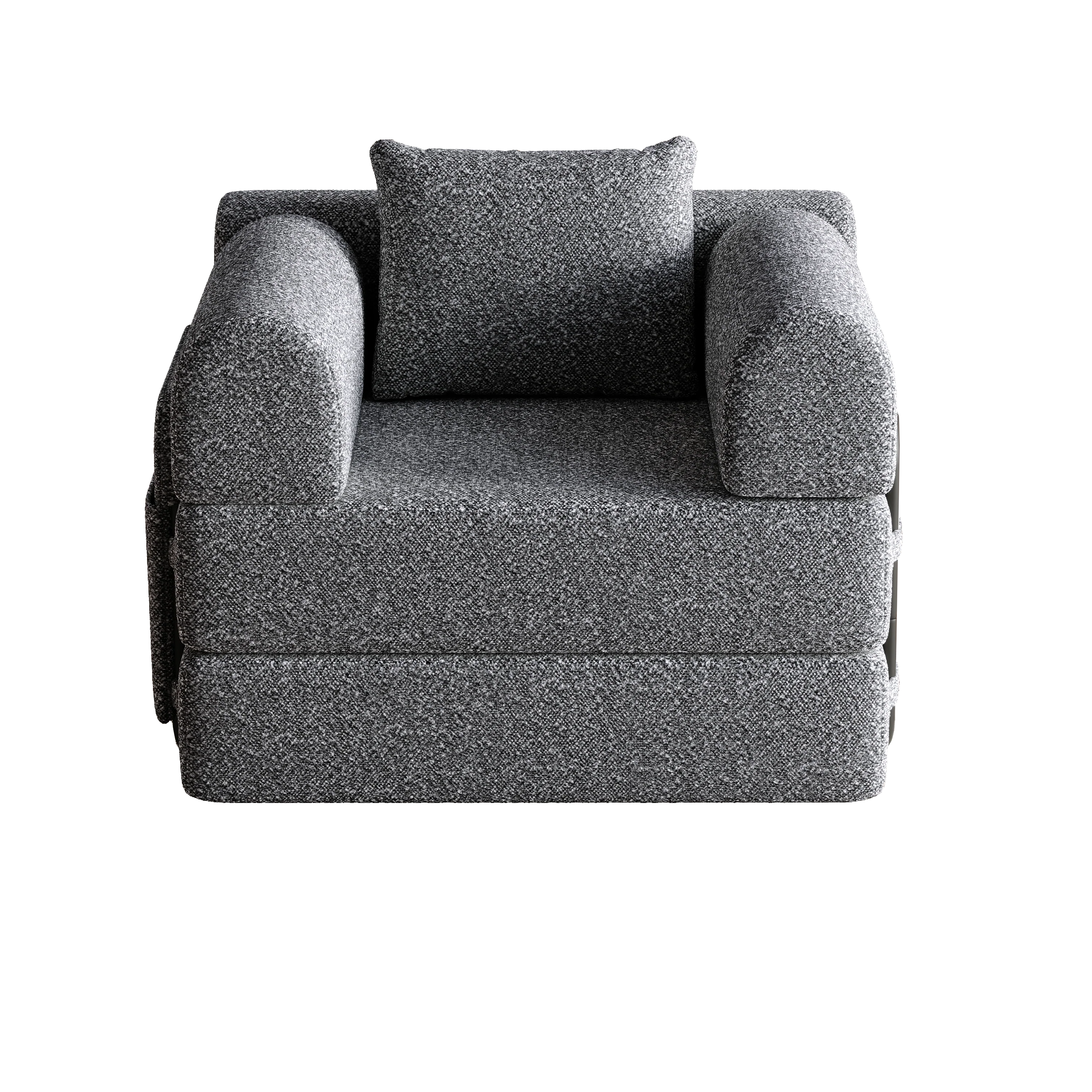 2-in-1 Sleeper Sofa with Storage Armrest and Multiple Configurations, Chenille - Image 4