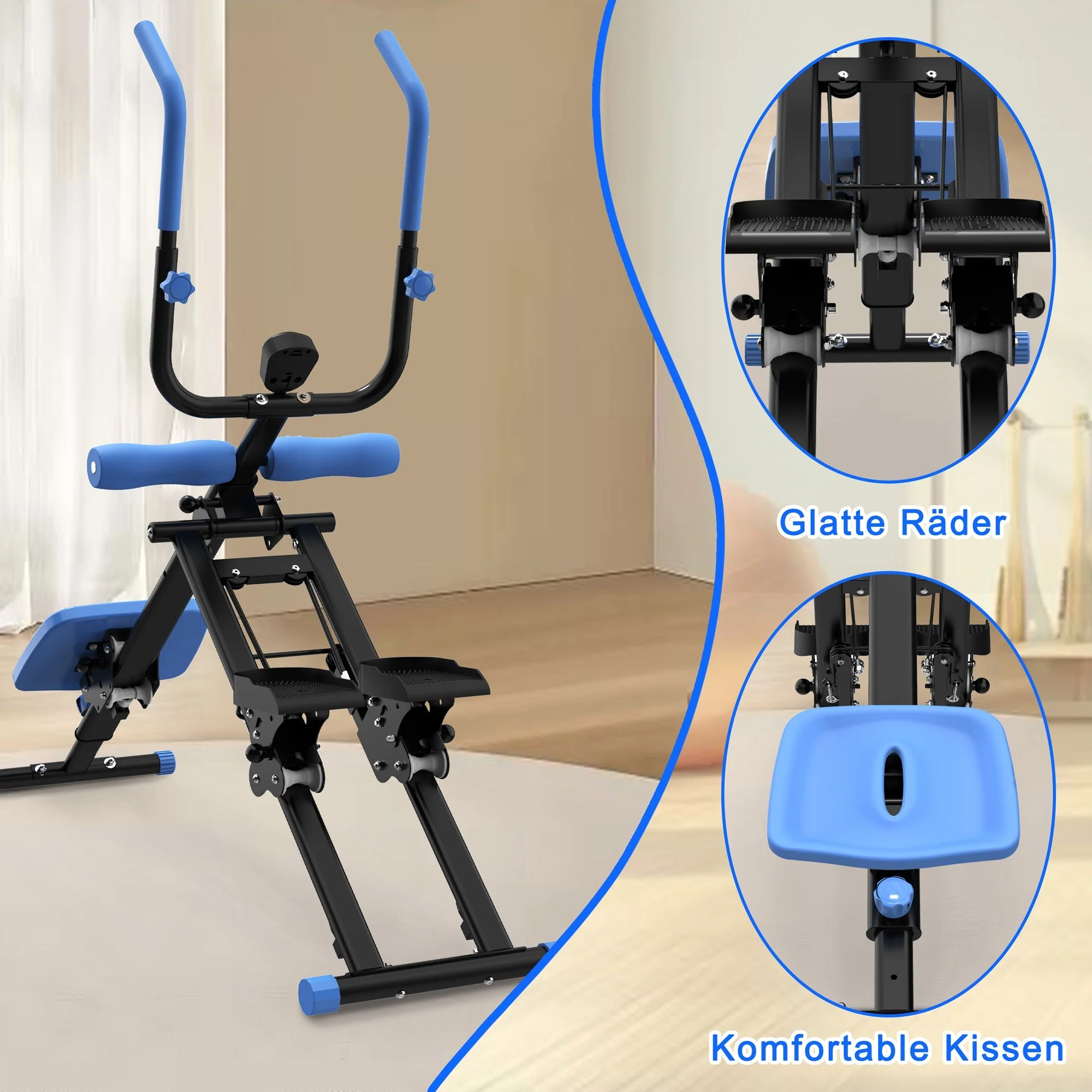 2-in-1 Stair Stepper & Abdominal Trainer - Foldable Full Body Home Gym Workout Equipment - Image 4
