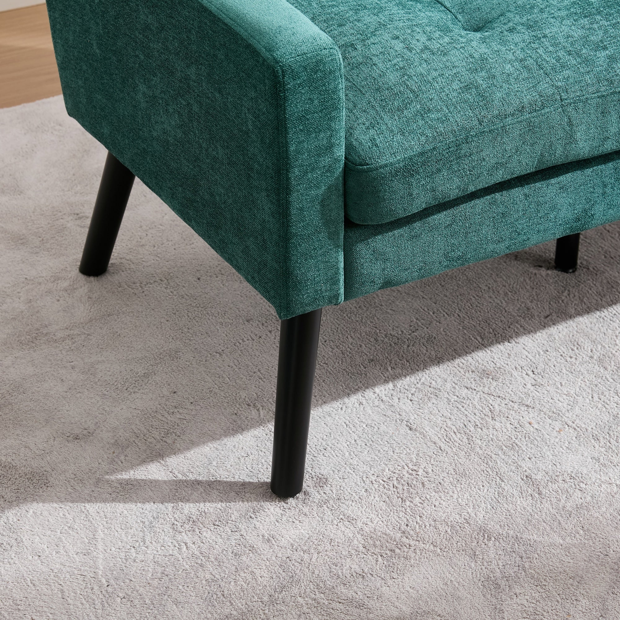 2-Piece Accent Armchair Set with High-Density Foam and Solid Wood Legs, Durable Fabric - Image 9