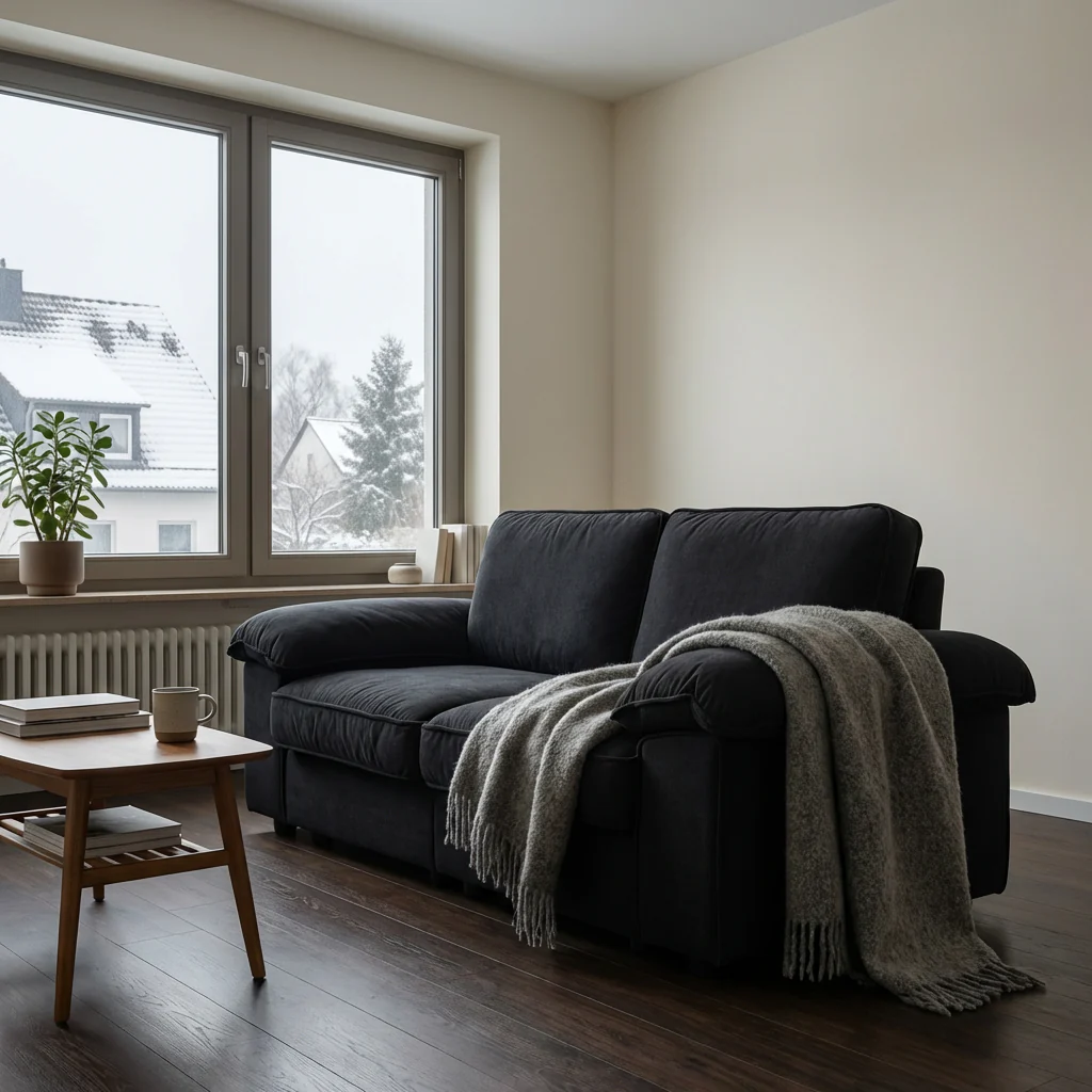 2-Seater Sofa Integrated Storage - Soft Fabric / Wood Frame - Image 6