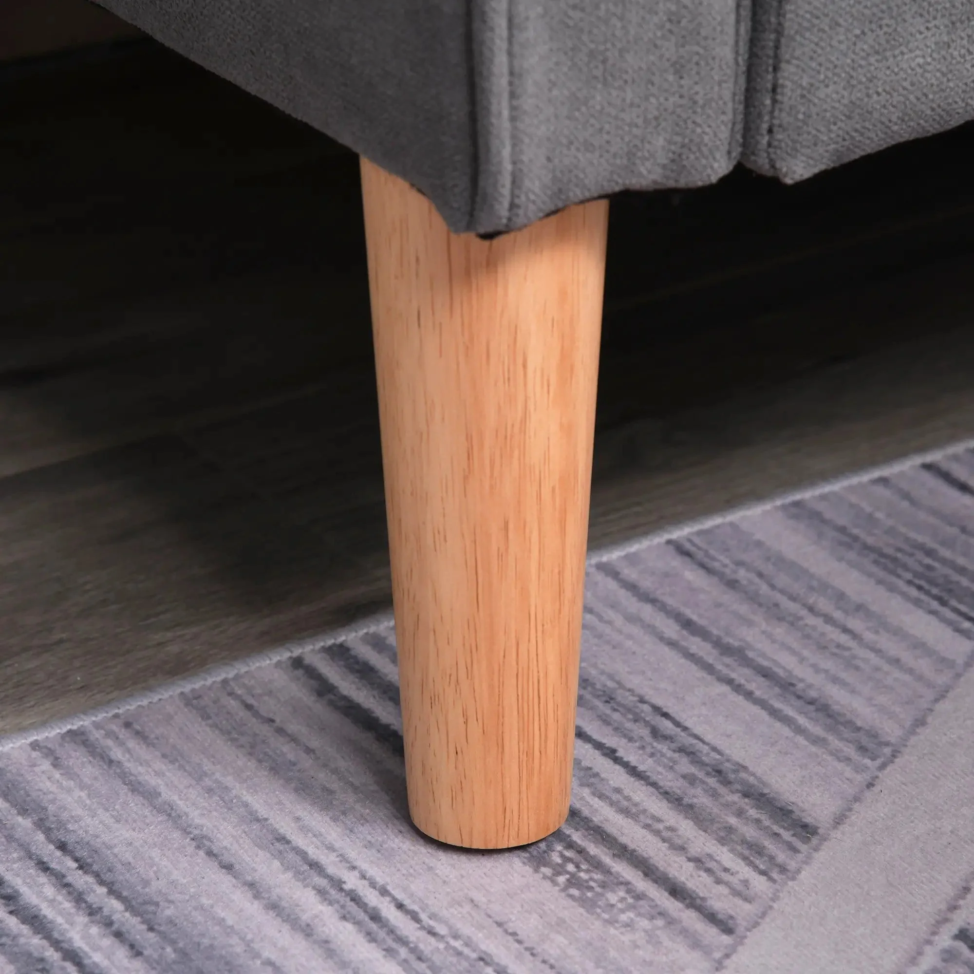 2-Seater Sofa, Removable Cushions, Fabric, Grey - Image 7