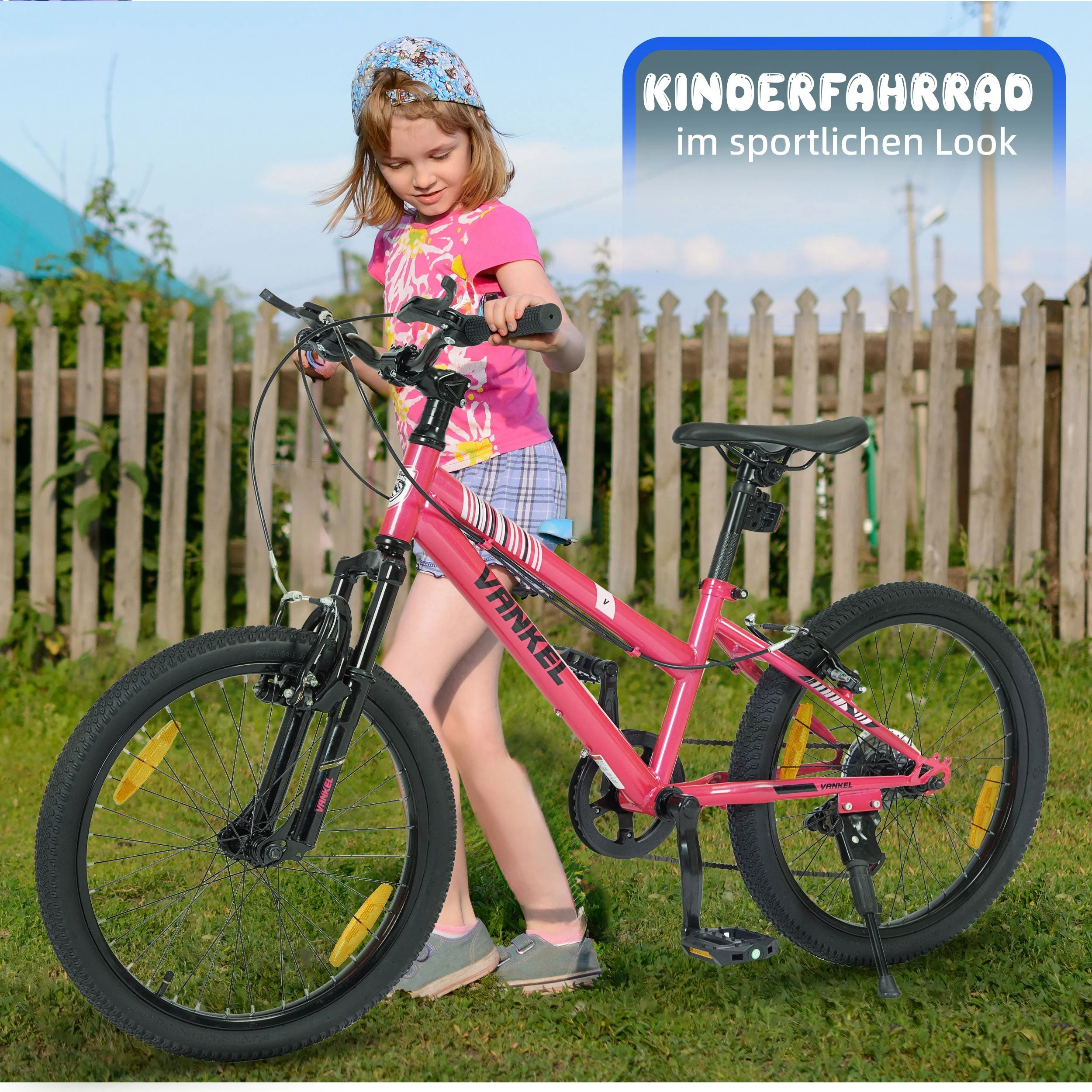 20-inch Children's Mountain Bike with 6-Speed Derailleur and V-Brakes, For Boys and Girls - Image 9