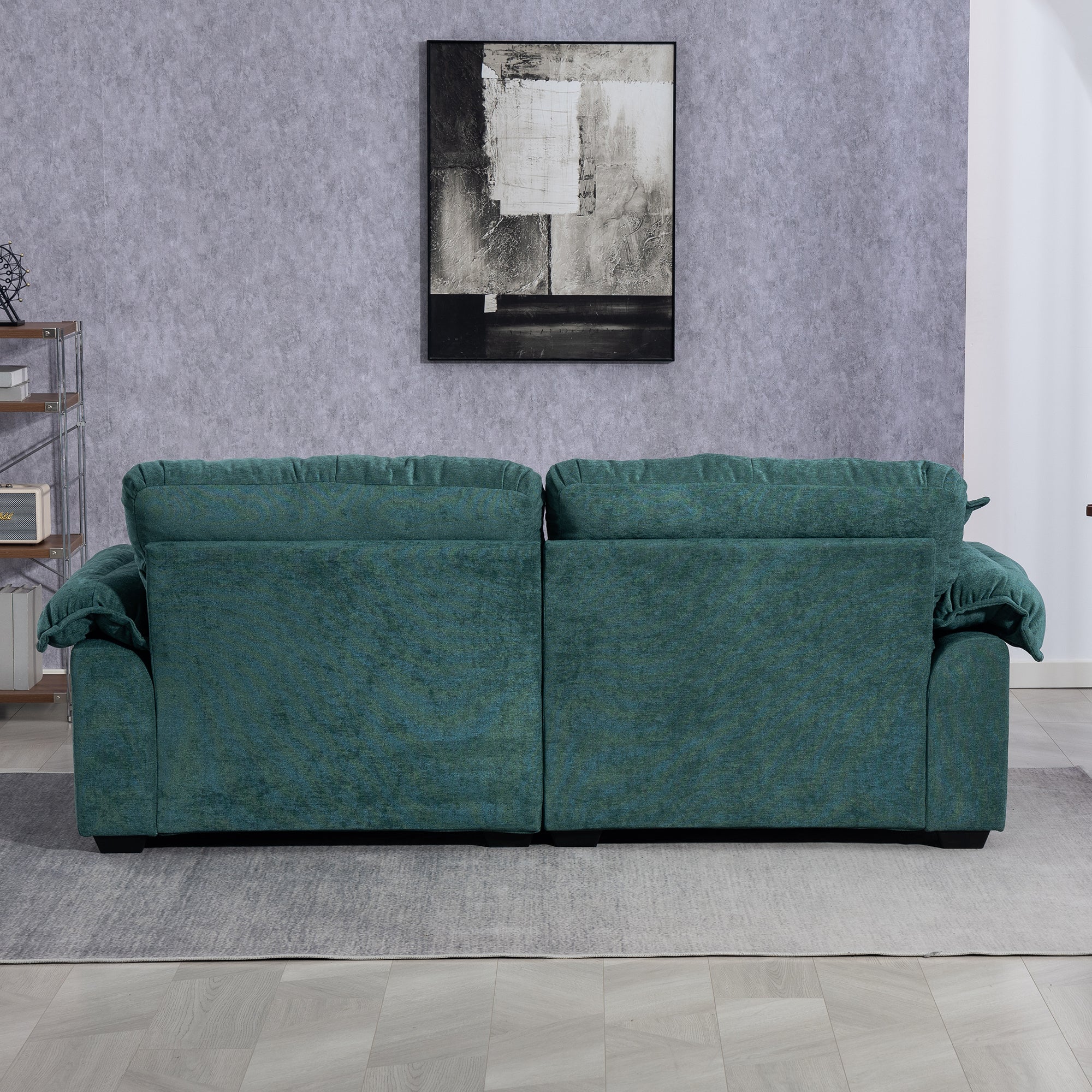 213 cm Deep Two-Seater Sofa with Memory Foam and Pocket Springs, Chenille - Image 4