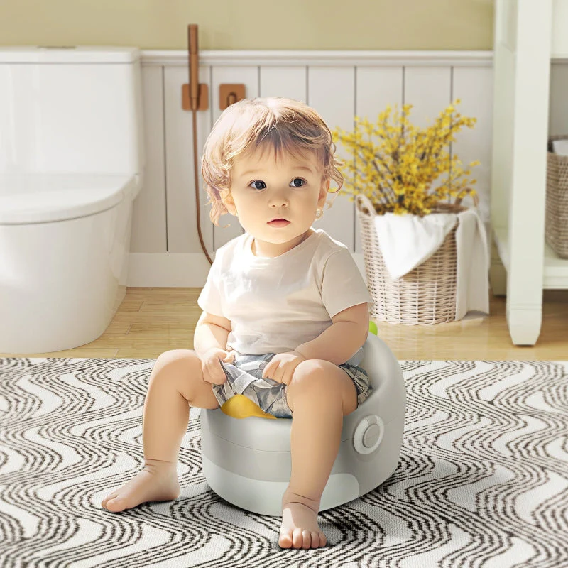 3-in-1 Children's Potty Removable Seat Faux Leather - Grey - Image 2