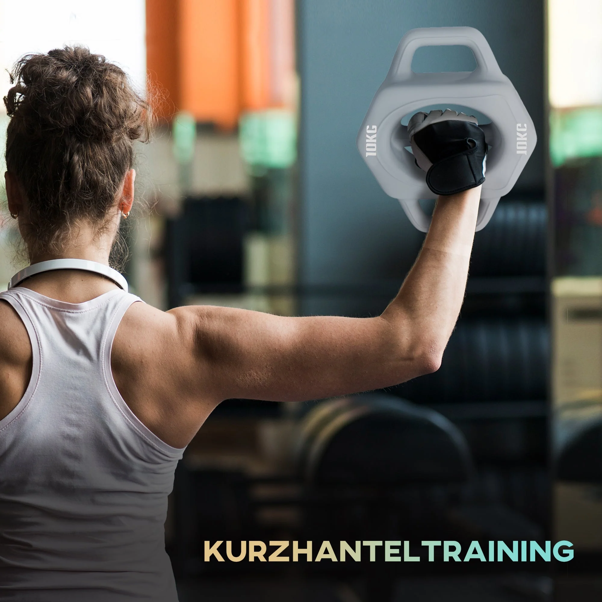 3-in-1 Dumbbell 10 kg Multifunctional Floor-Friendly Weight Training Metal Grey - Image 5