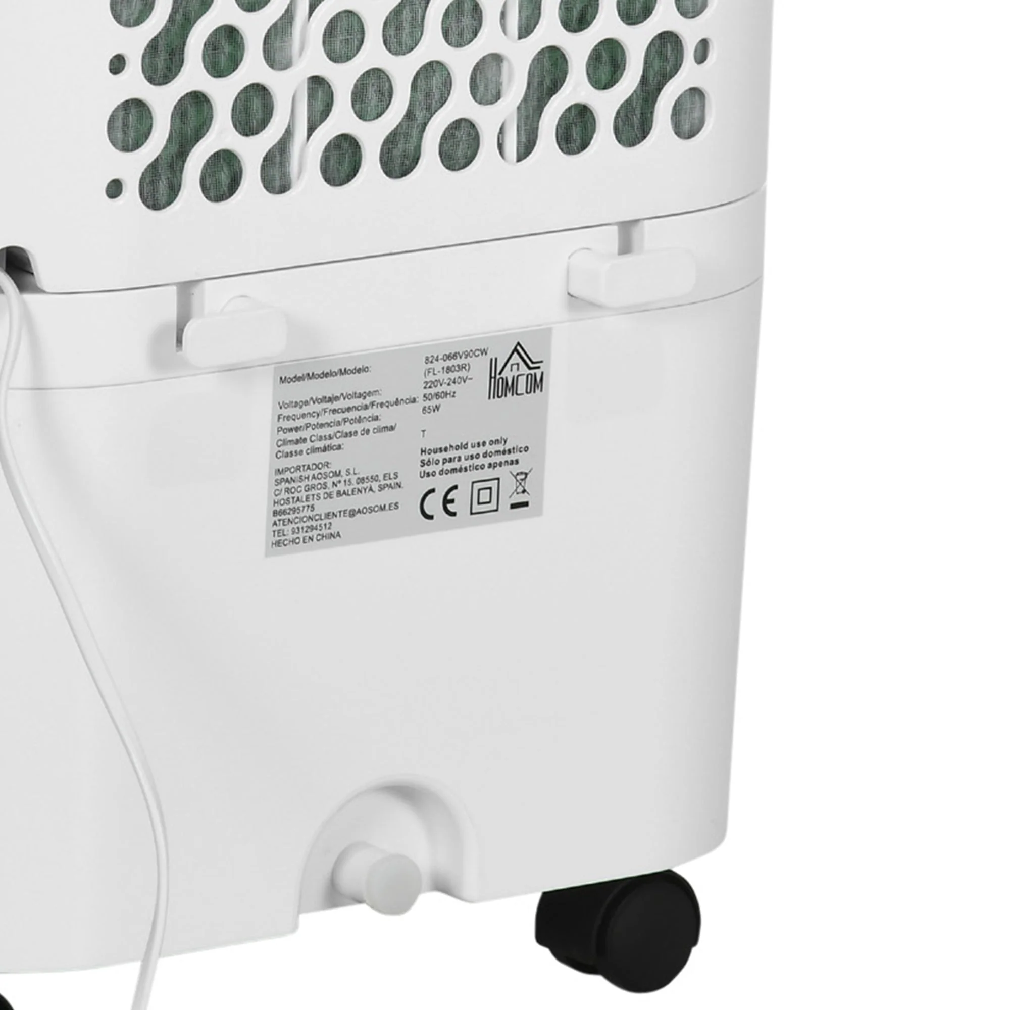 3-in-1 Portable Air Conditioner, 15L Water Cooling 65W, for 20m² Rooms, White - Image 7
