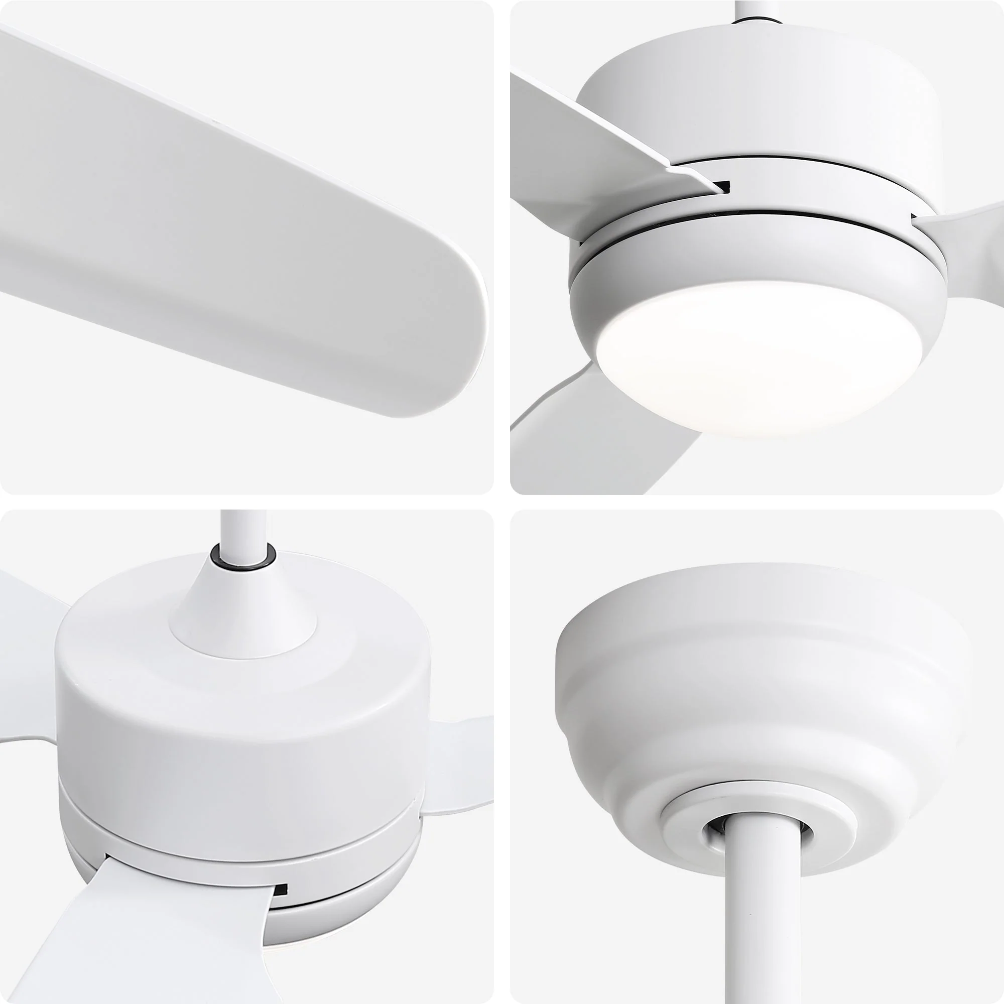 46-inch LED Ceiling Fan, 6 Speeds, DC Motor, ABS Blades, White - Image 7
