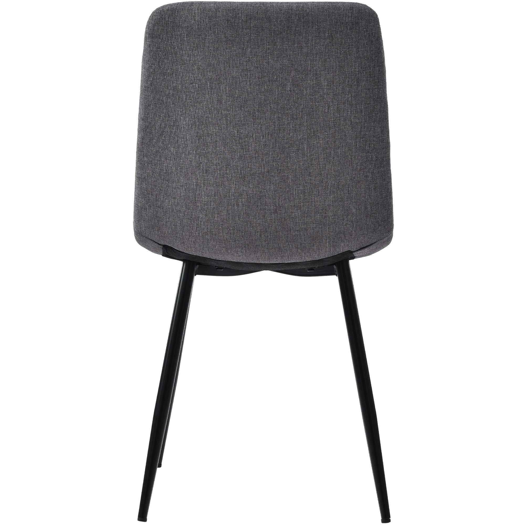 5-Piece Dining Set Modern 140x80cm Table & 4 Chairs Grey MDF Dark Grey Linen - Image 10