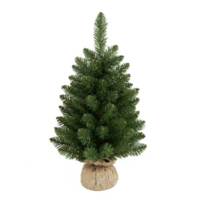 60cm Burlap Table Green Tree
