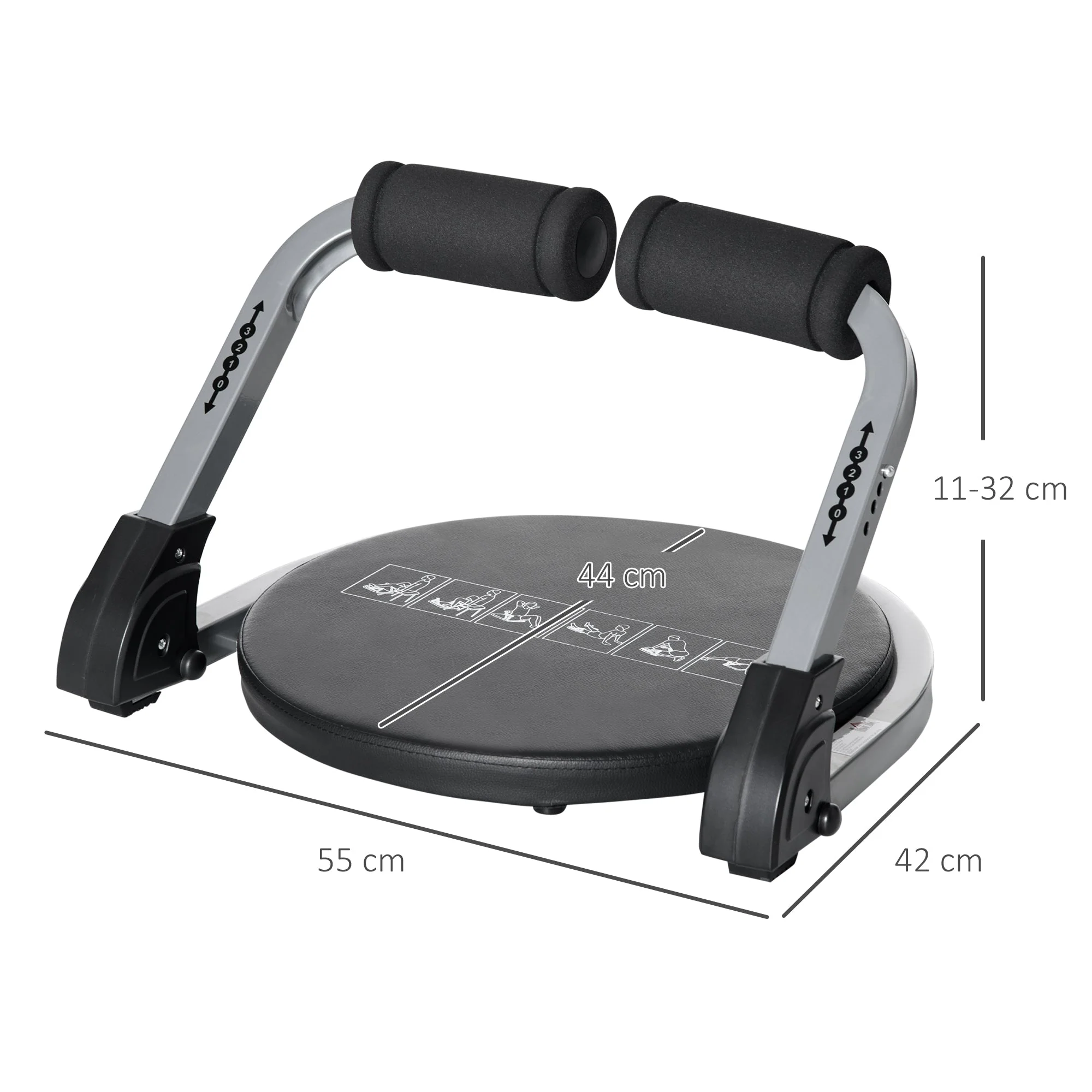 Abdominal Trainer, Foldable Height Adjustable Multi-Trainer, Metal - Image 3