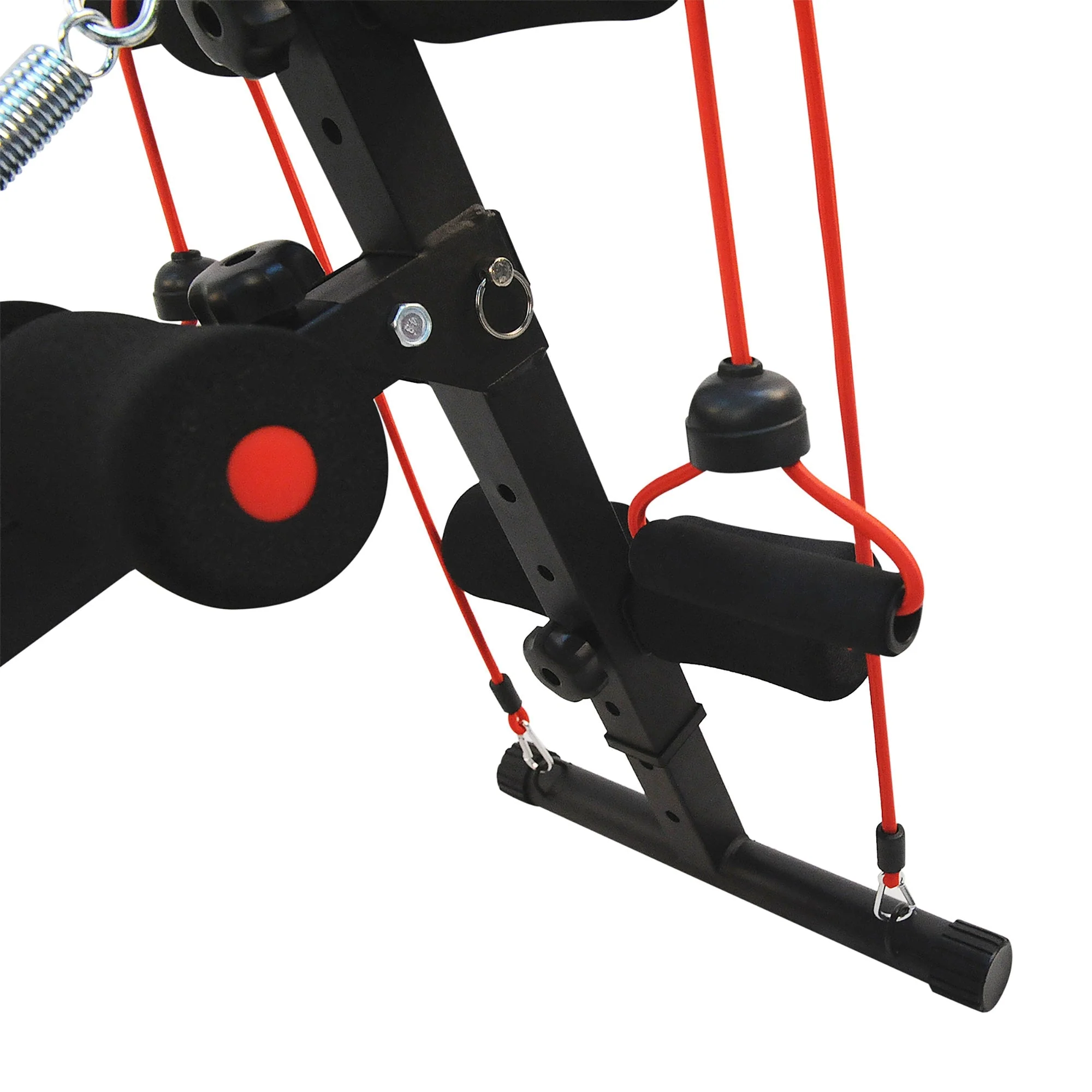 Abdominal Trainer Sit Up Bench Resistance Bands Adjustable, Black - Image 8