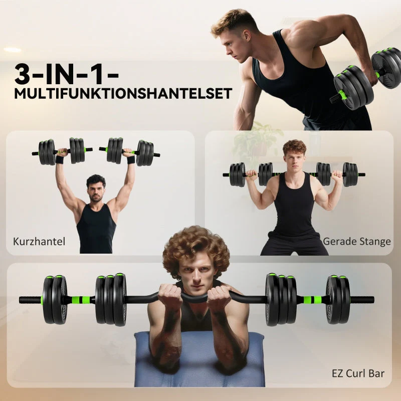 Adjustable Dumbbell Set, 20 kg Barbell Weight Training Set - Image 4