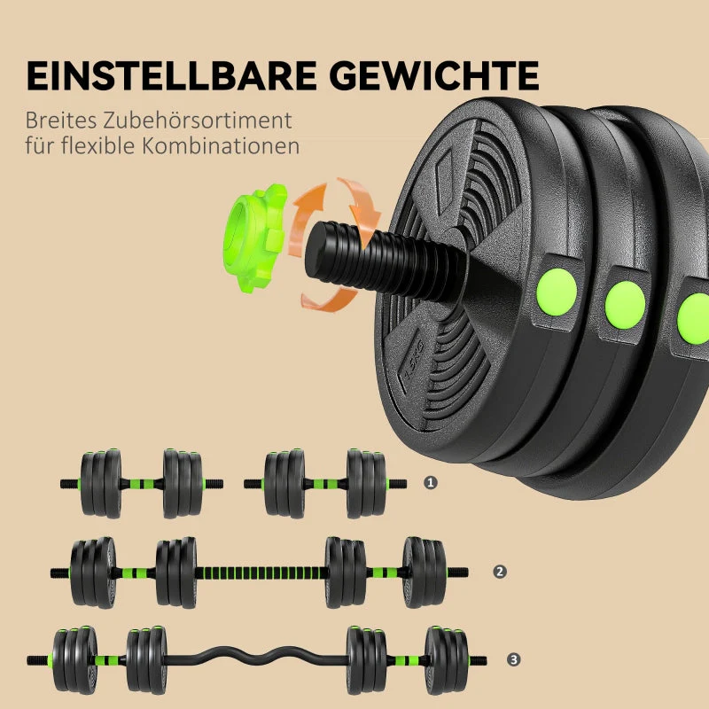 Adjustable Dumbbell Set, 20 kg Barbell Weight Training Set - Image 5