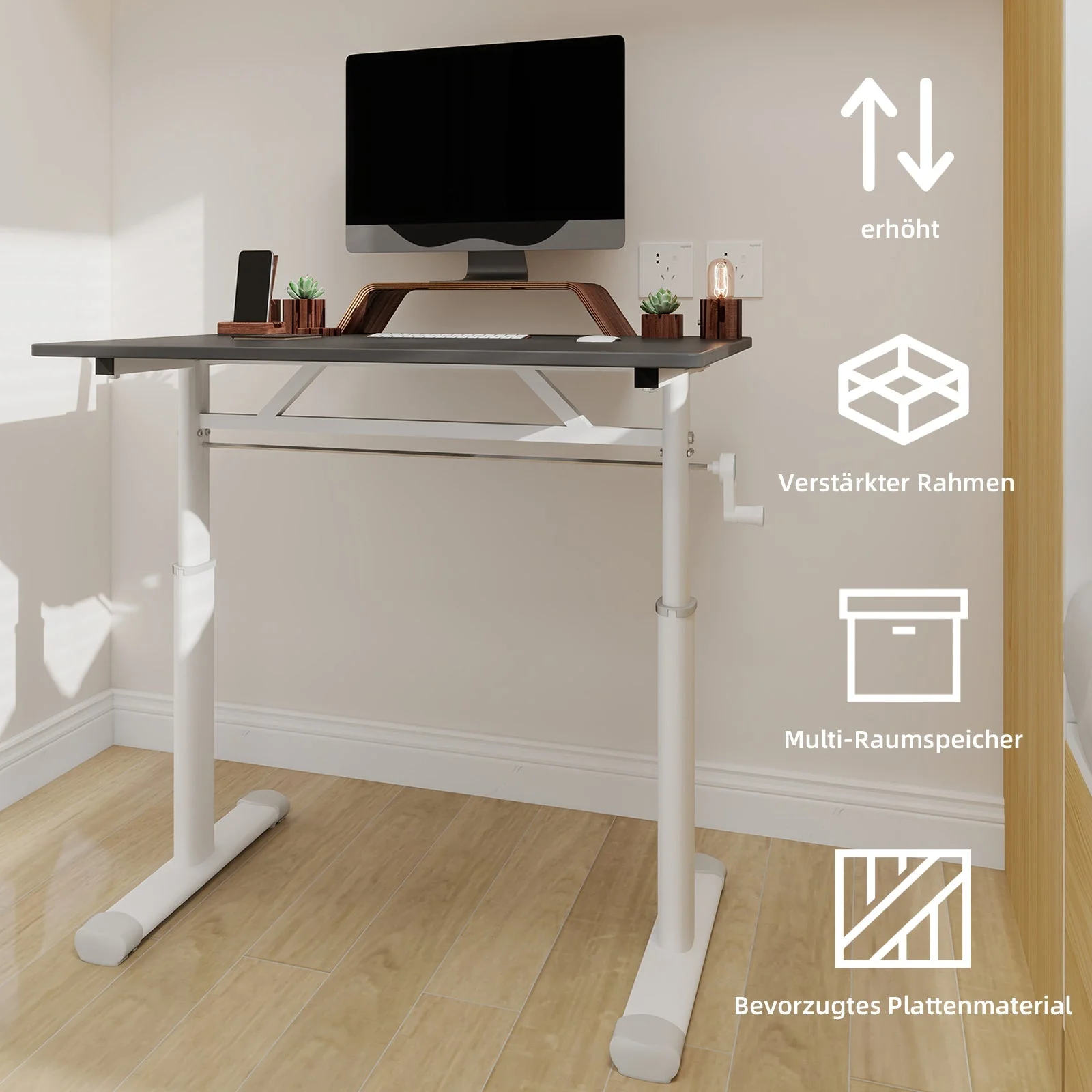 Adjustable Study Desk: Height-Adjustable, Multi-Purpose Home/Office Desk, Compact Design - Image 5