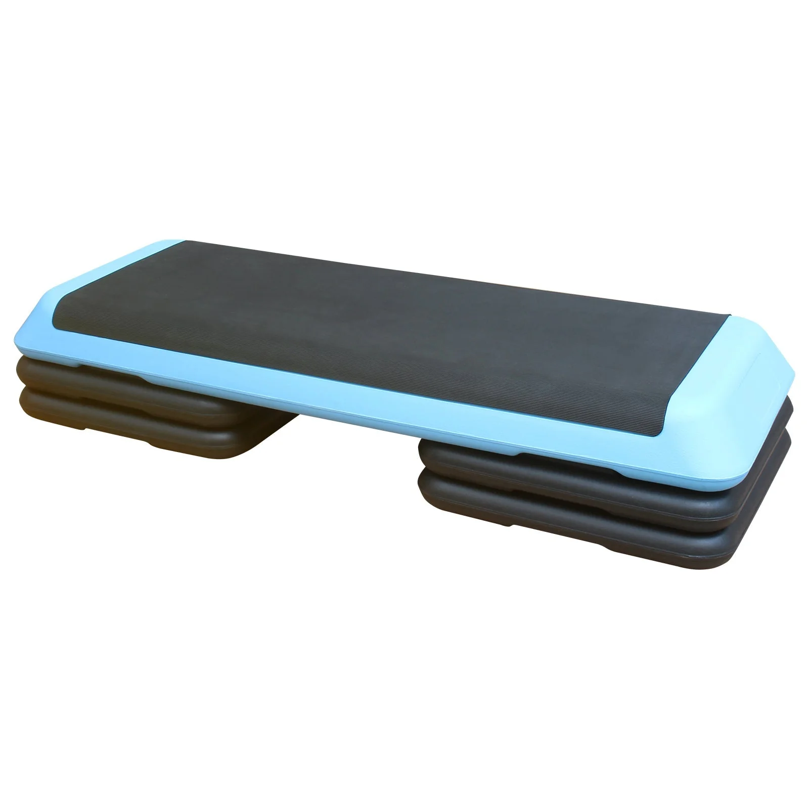 Aerobic Step Platform, 110cm Adjustable Height with 4 Risers for Home Gym, Blue - Image 2