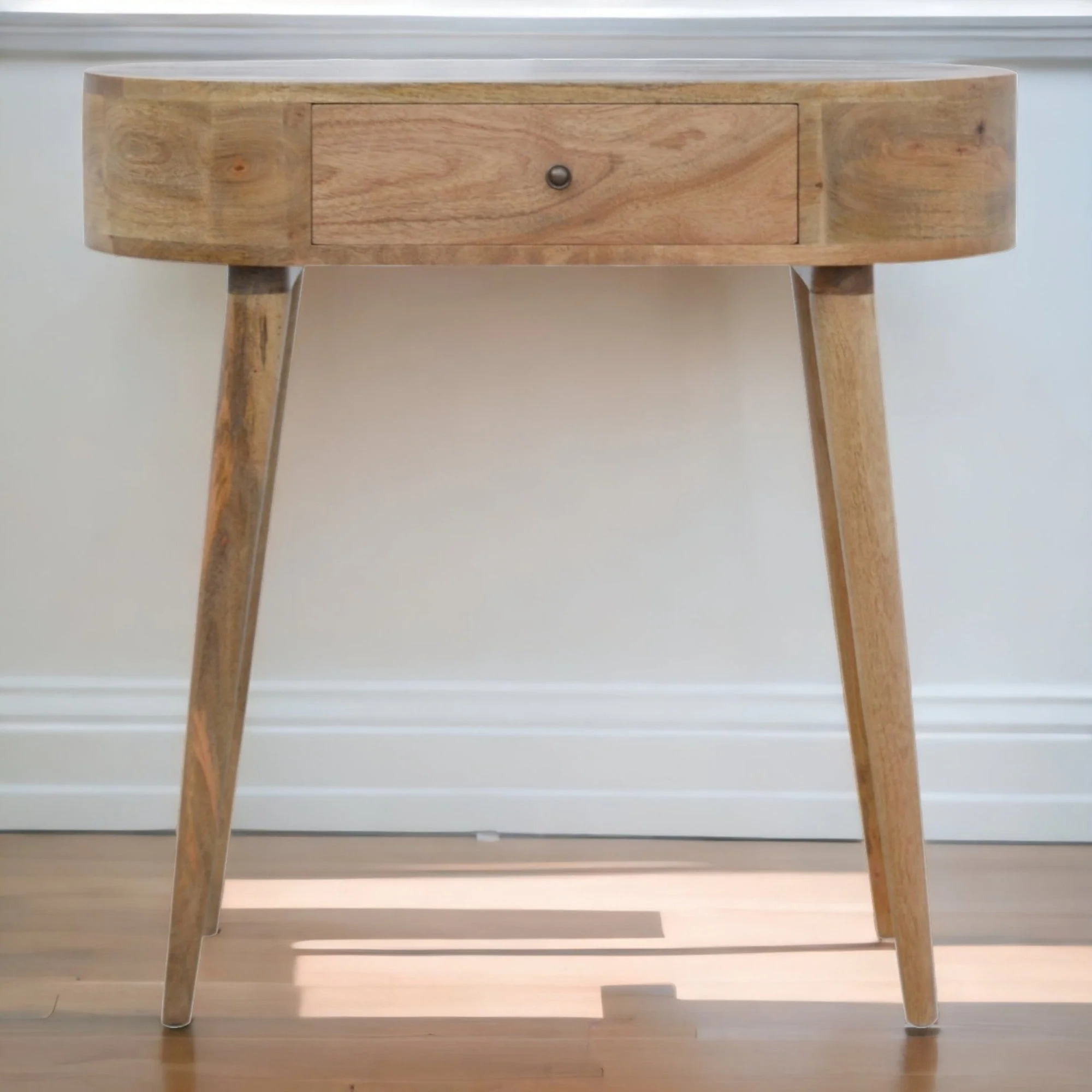 Albion Console 1 Drawer Solid Wood Beige