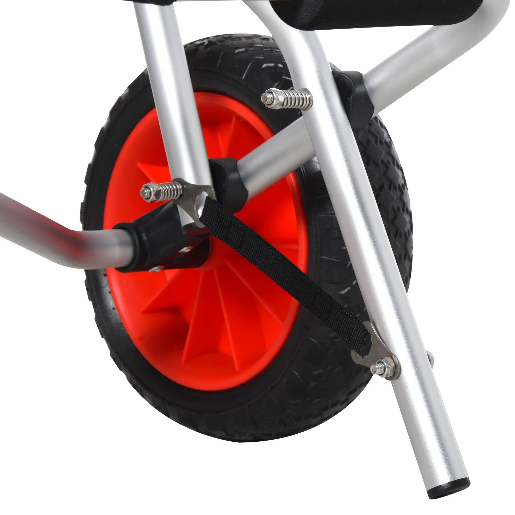 Aluminum Canoe Kayak Surf Trolley, Foldable with PU Wheels, 75 kg Capacity, 68x44.5x40 cm, Aluminum - Image 7