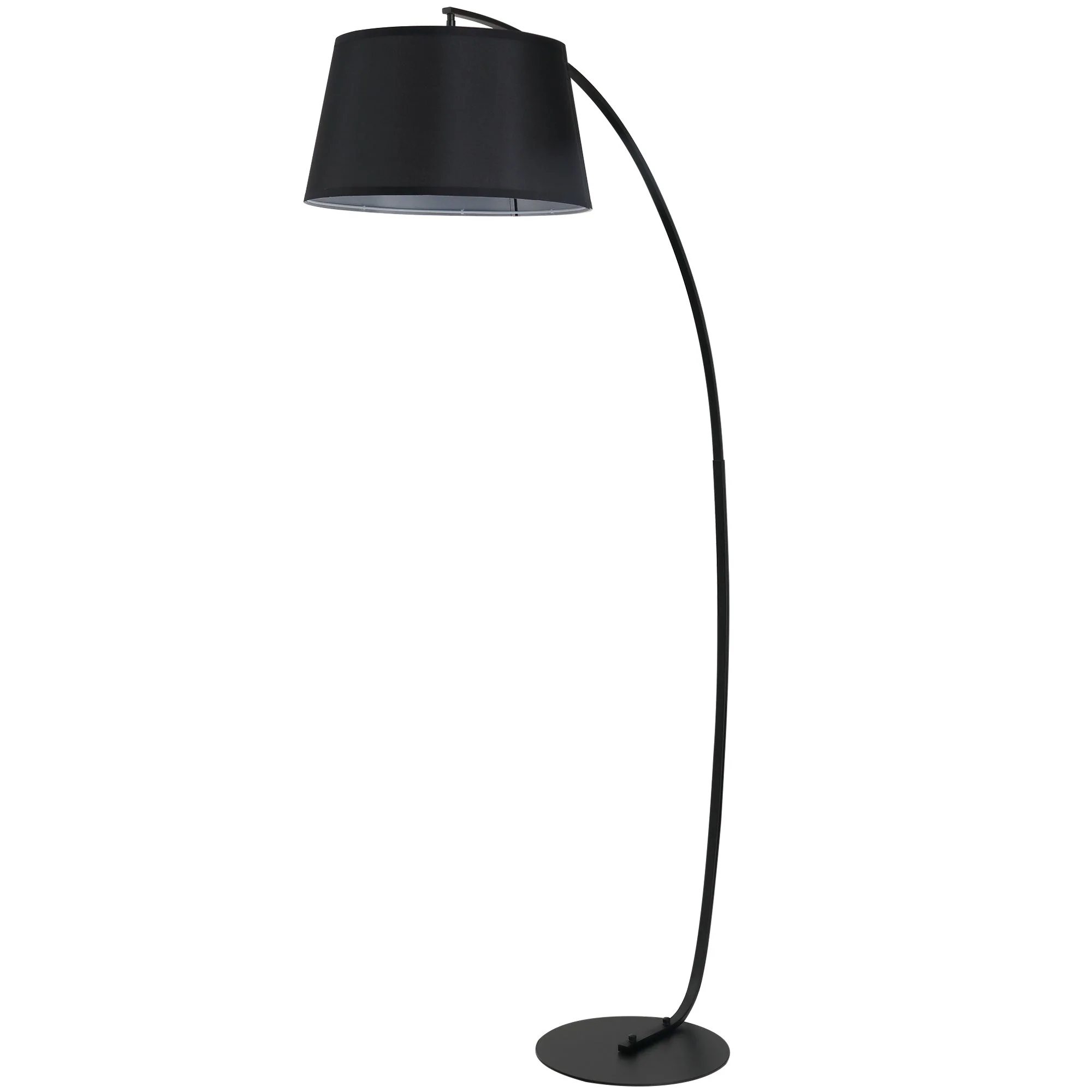 Arc lamp floor lamp Arc modern made of metal linen black - Image 2