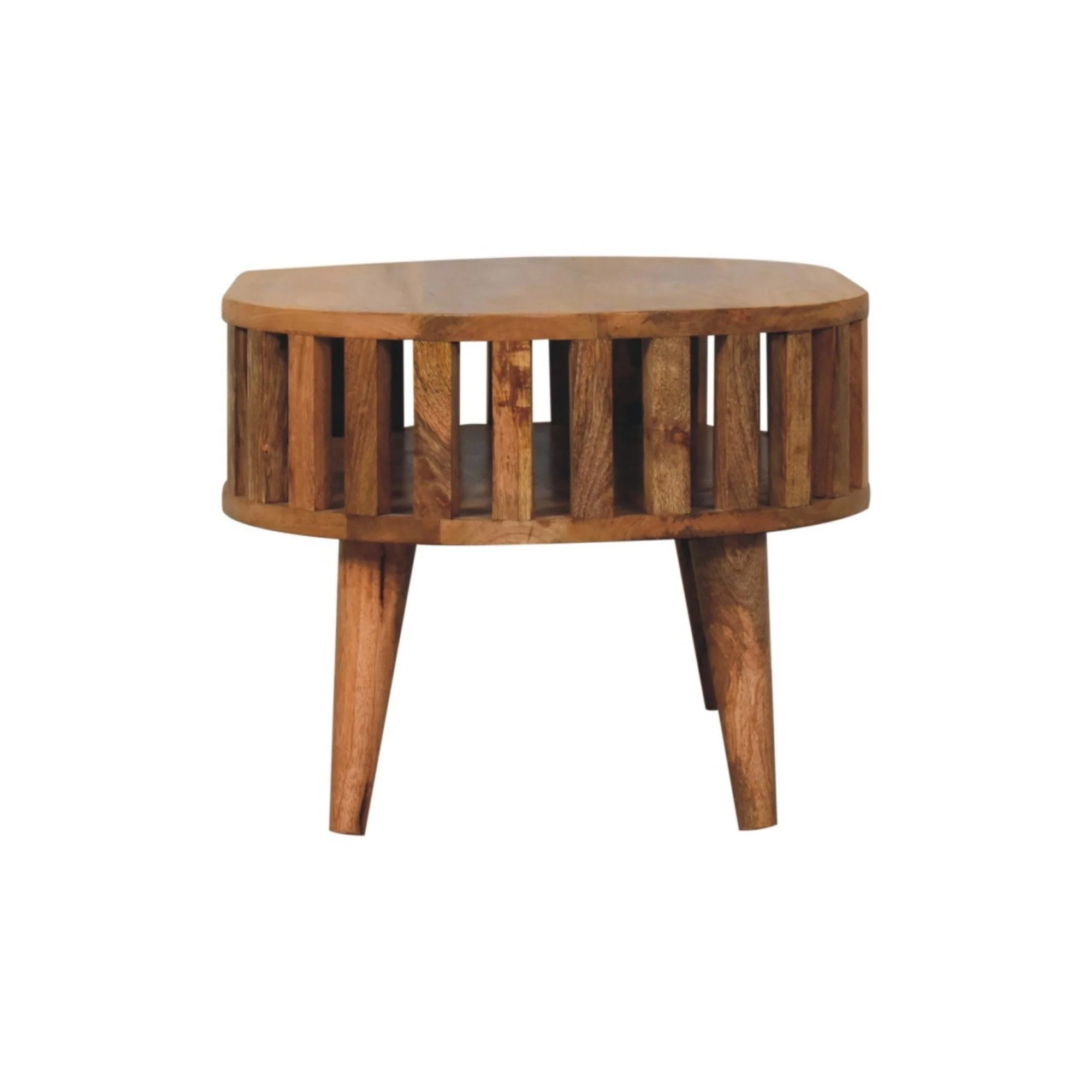 Ariella Coffee Table Mini Open Slot Solid Wood Brown - Image 5