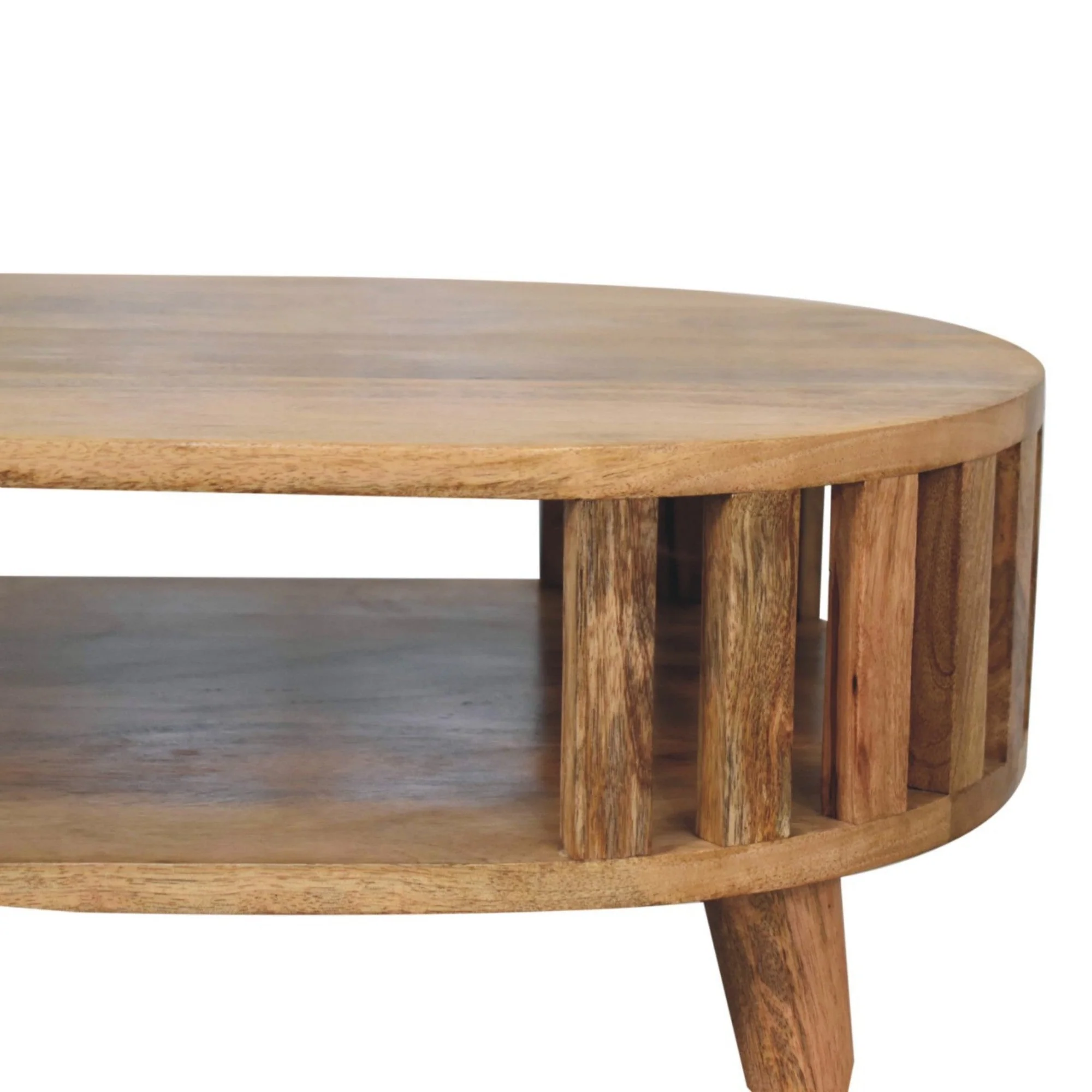 Ariella Coffee Table Mini Open Slot Solid Wood Brown - Image 6