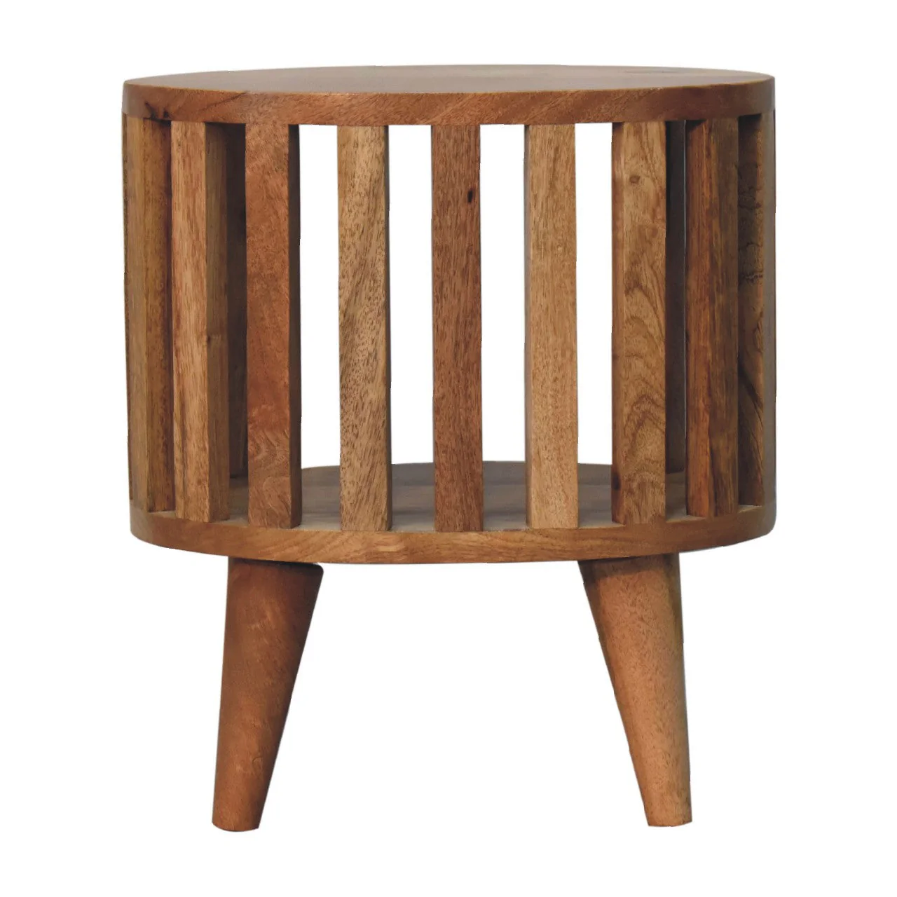 Ariella Single Open Shelf Bedside Piece, Solid Wood Brown - Image 2