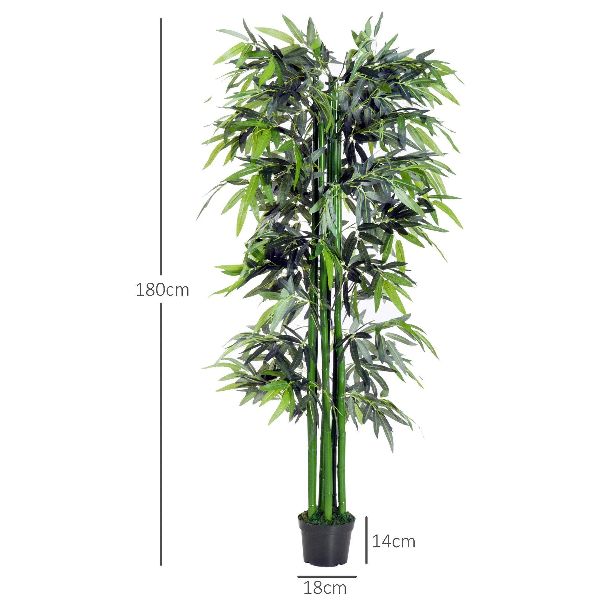 Artificial Bamboo Tree 180 cm with Planter, Realistic, Easy Care, Artificial - Image 3