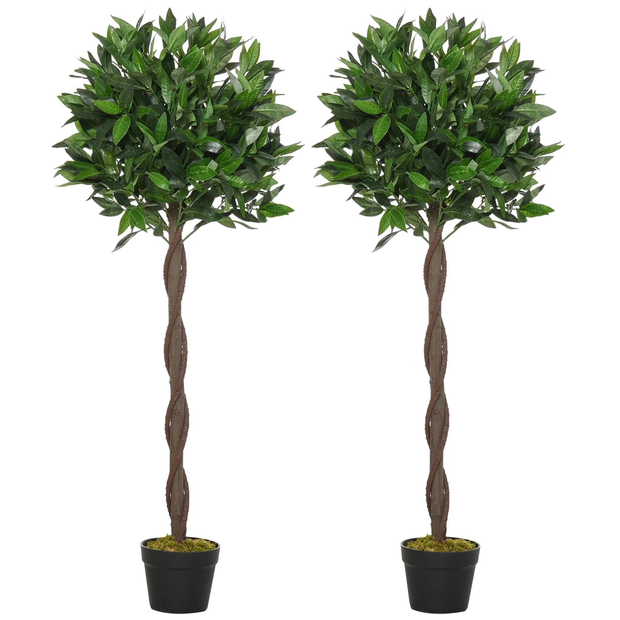 Artificial Bay Trees, 120 cm, Cement Pot, Green - Image 2