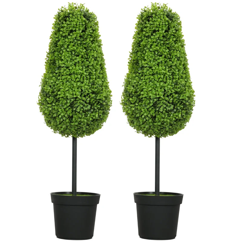 Artificial Boxwood Plants, Teardrop Shape 90cm, Plastic - Image 2
