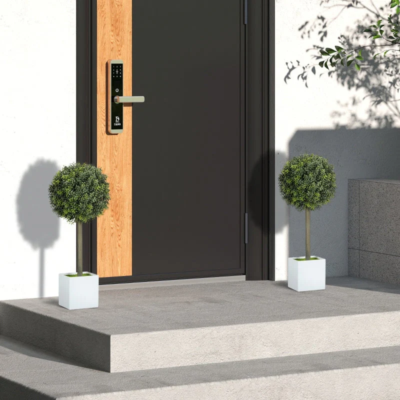 Artificial Boxwood Topiary Balls, Set of 2, 45cm, Plastic - Image 7