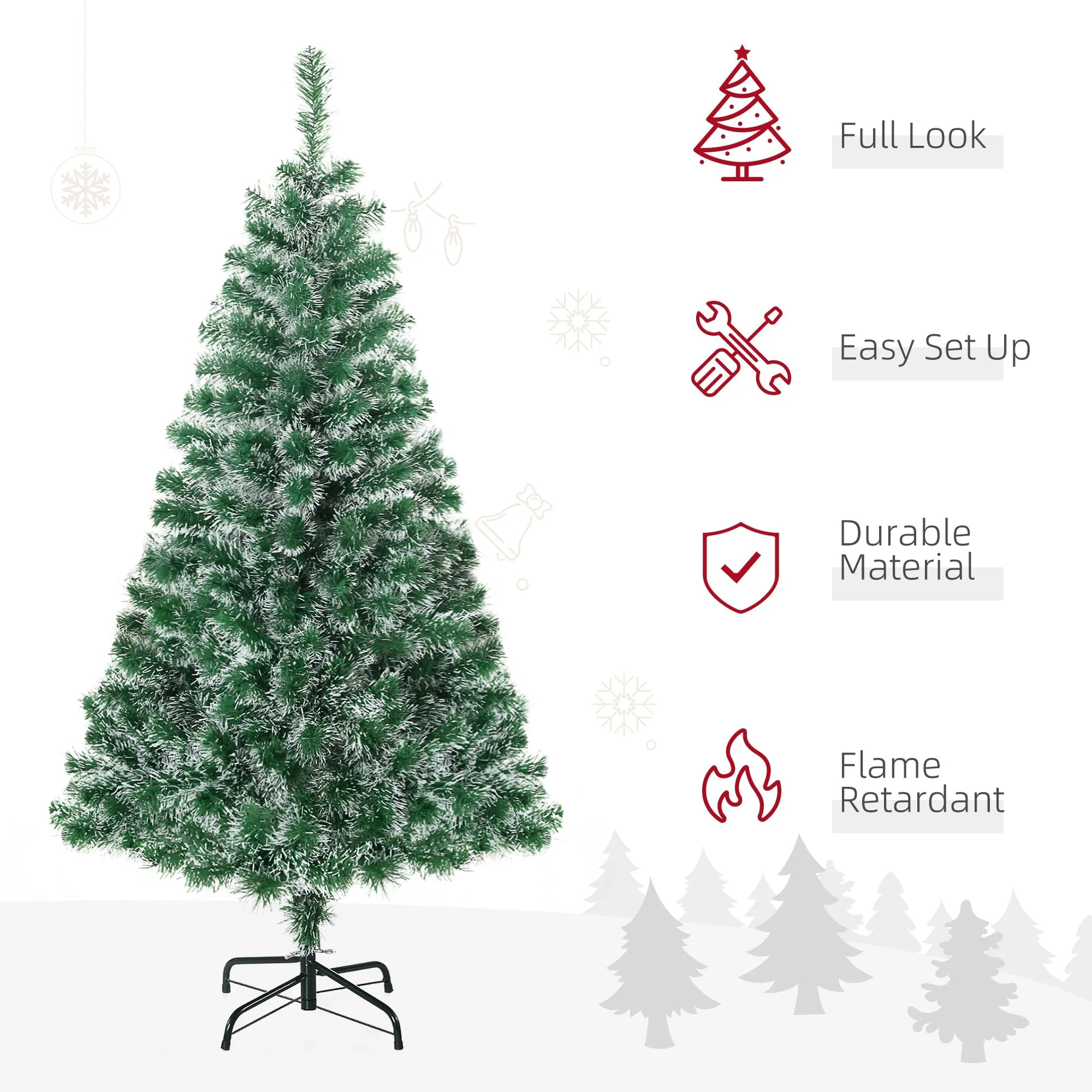 Artificial Christmas Tree, 1.5M, 416 Branches, PET, Green - Image 4