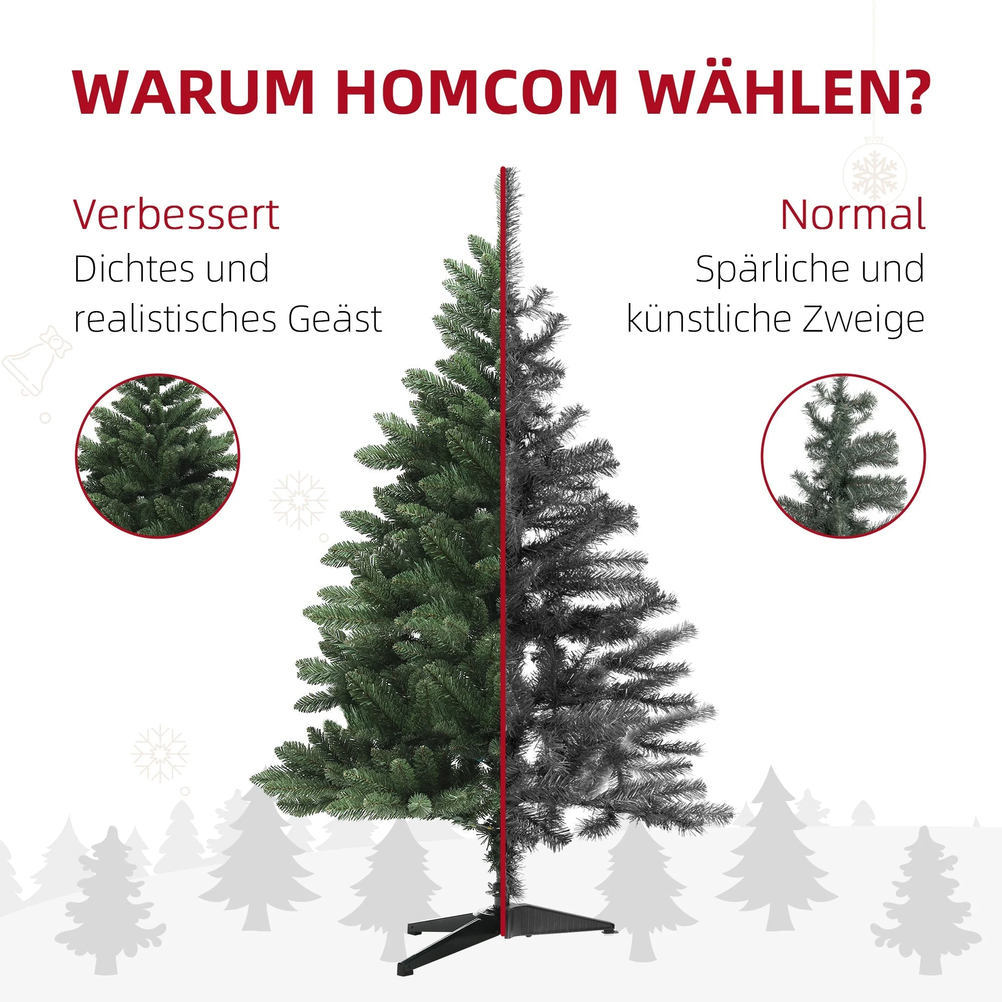 Artificial Christmas Tree, 150 cm 565 Tips Foldable, Green - Image 5