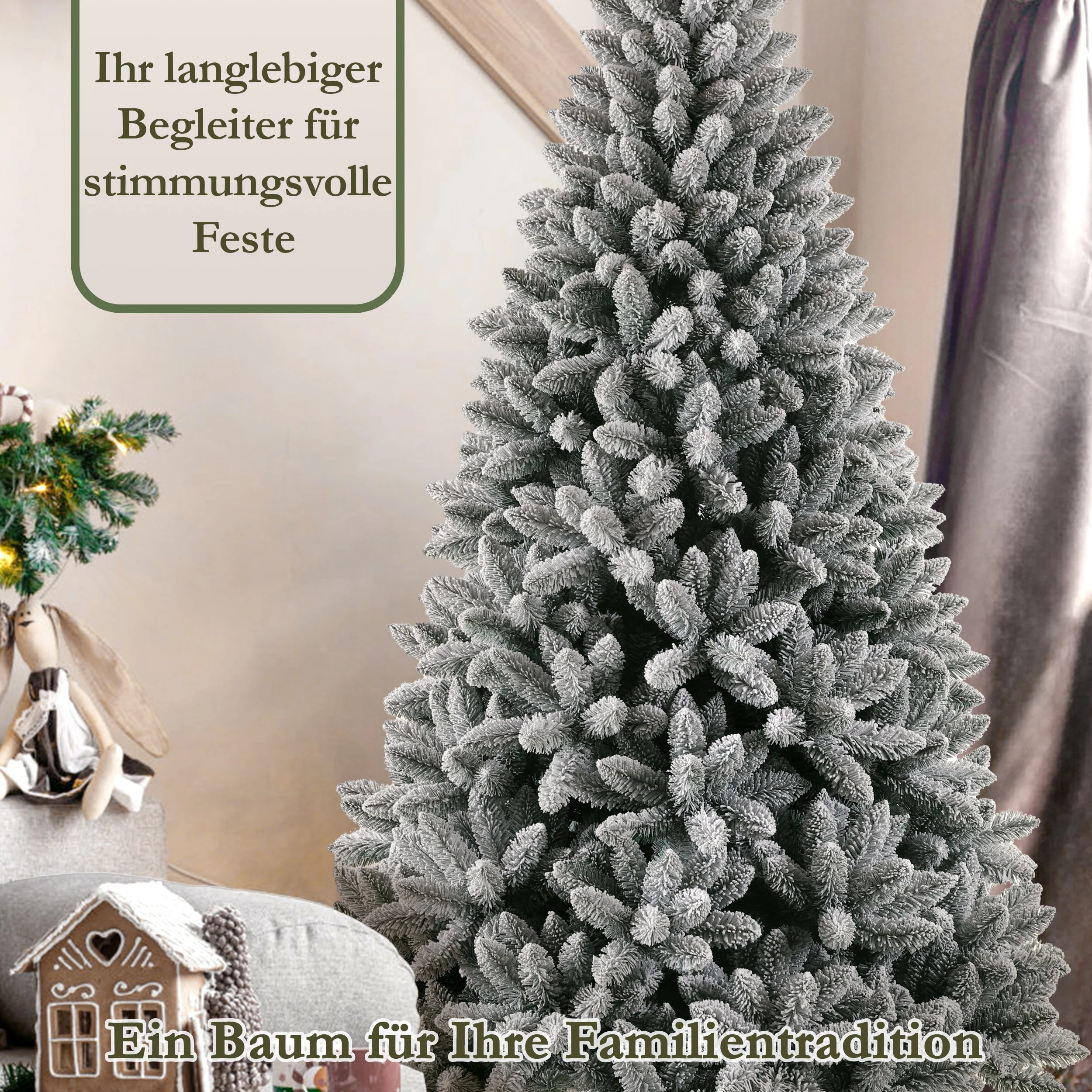 Artificial Christmas Tree 180cm, 989 Tips, Metal Stand, 100% PVC - Image 6