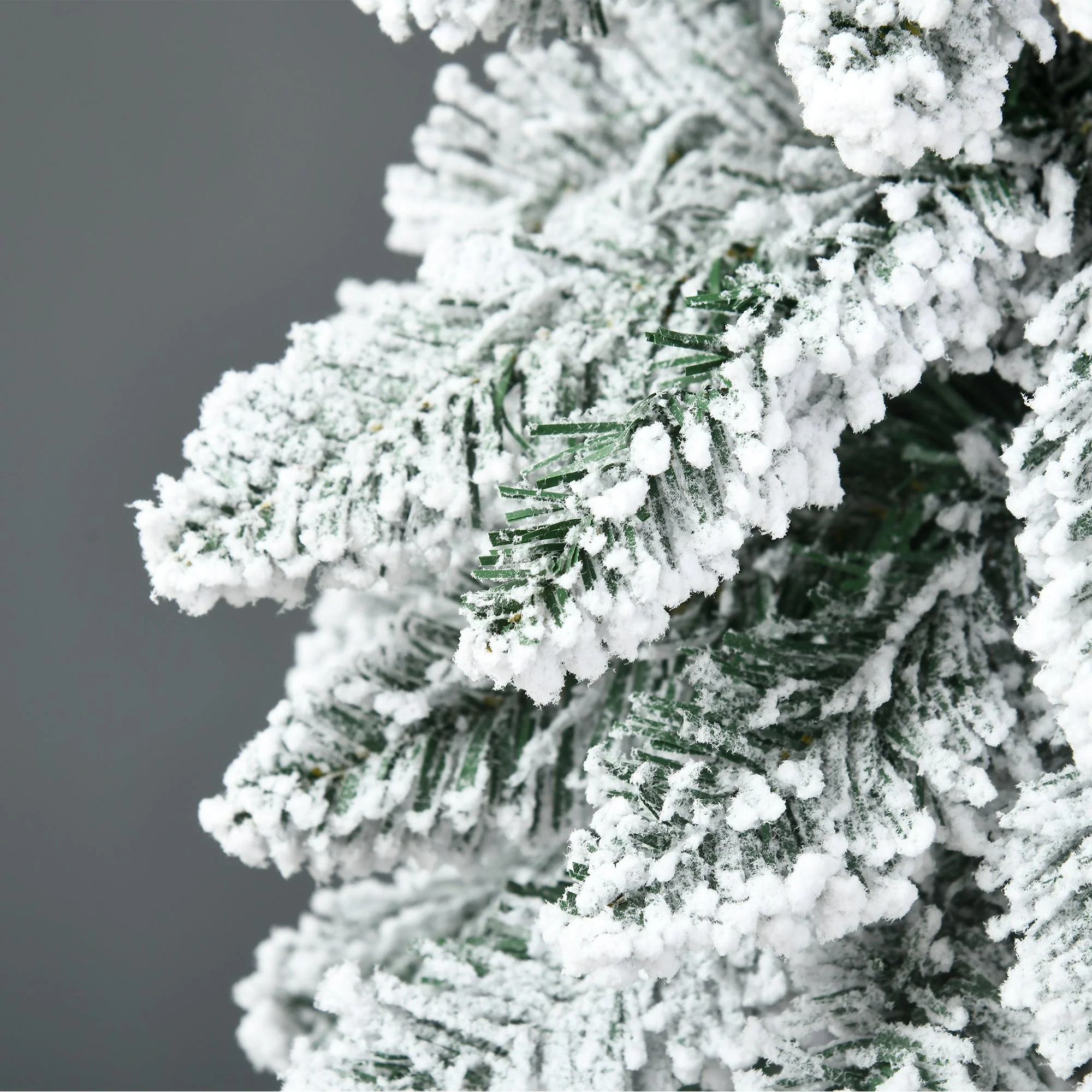 Artificial Christmas Tree with Snow and Stand, 180 cm, Green - Image 7