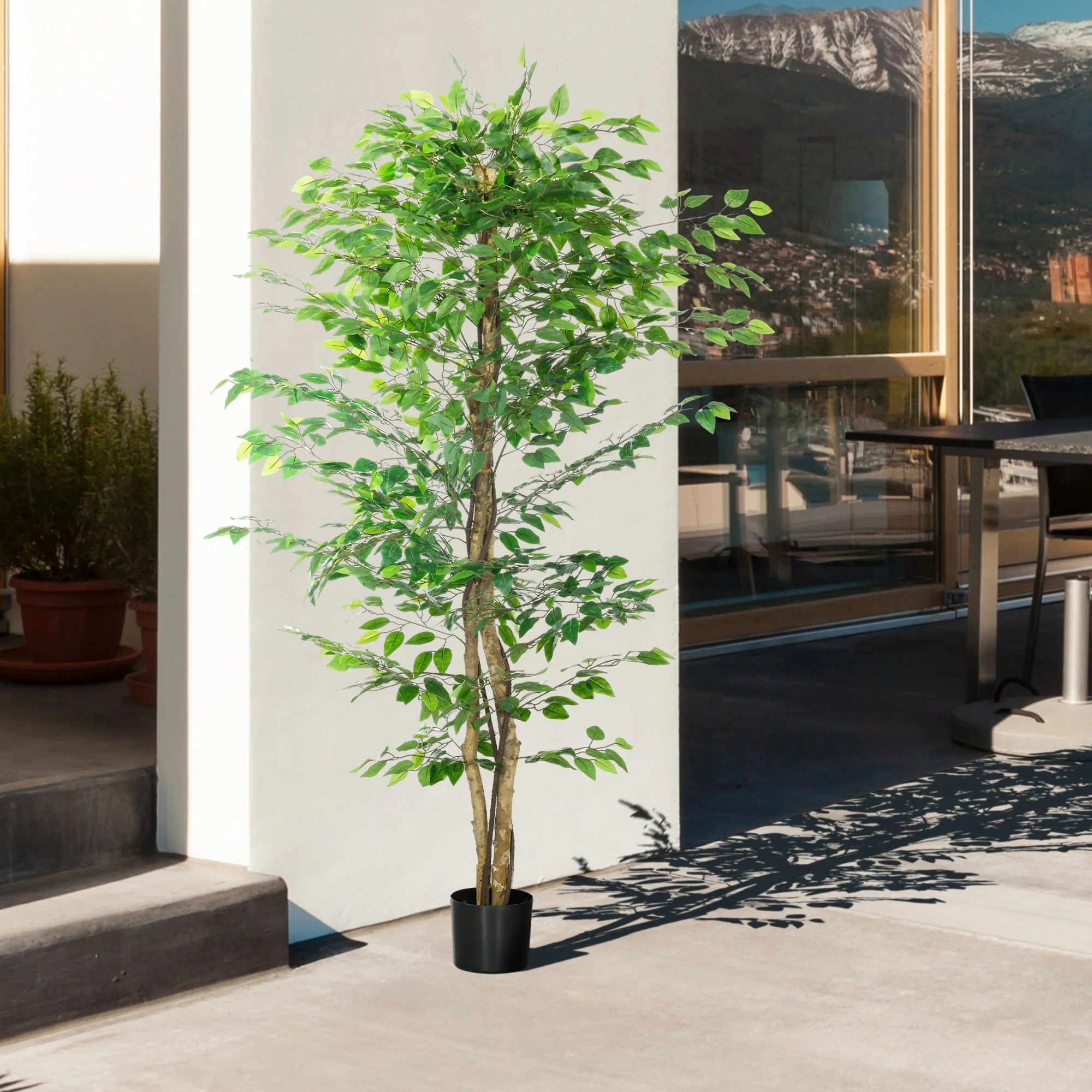Artificial Ficus Tree, Realistic, Easy-Care, 180cm, Green - Image 6