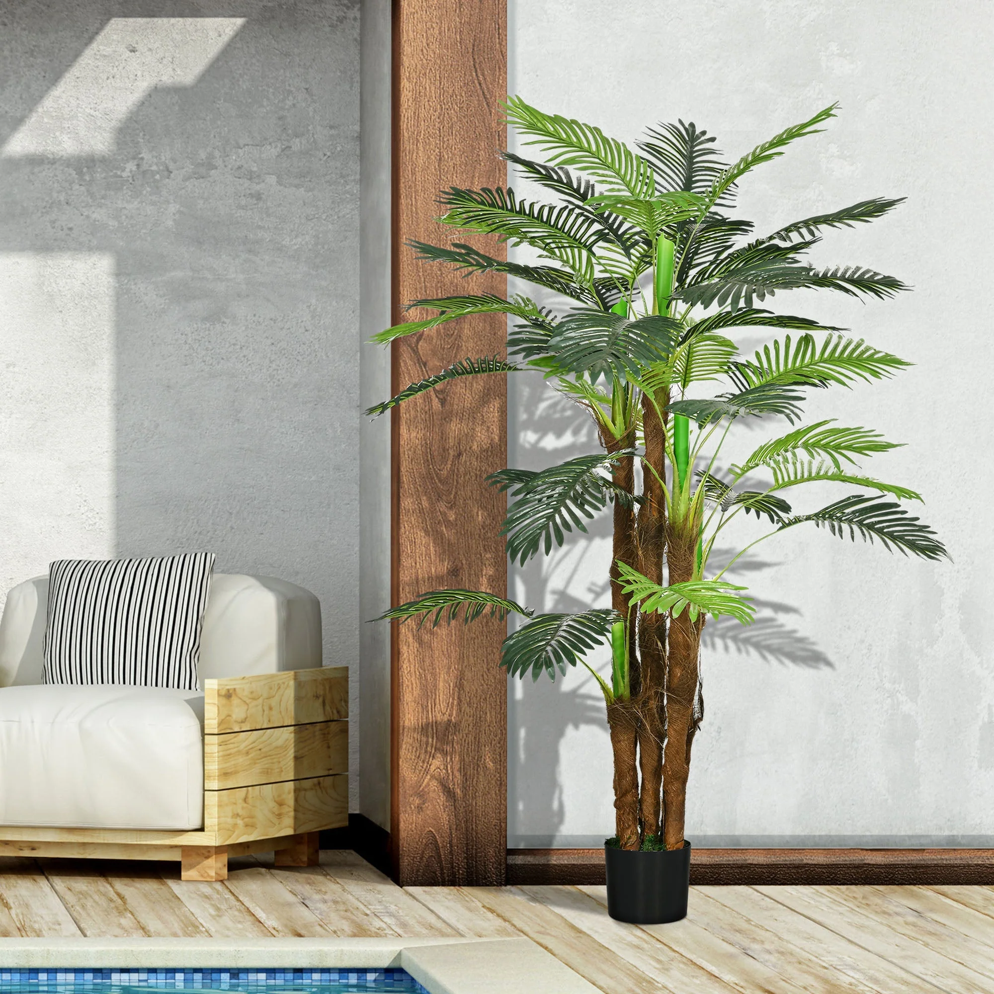 Artificial Palm Tree, 160 cm, 36 Branches, Green - Image 4