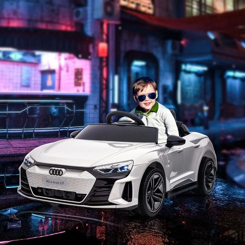 Audi RS e-tron GT Children's Electric Car with Remote Control and Music, White