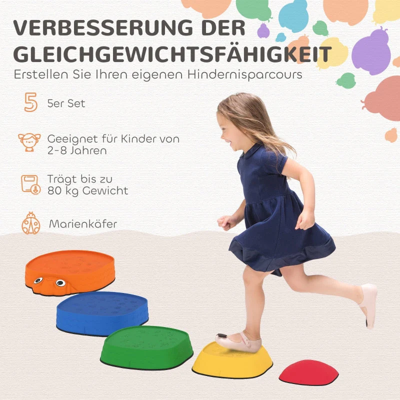 Balancing Stones for Children, 5 Pieces Non-Slip and Stackable, Ages 2-8 - Image 3
