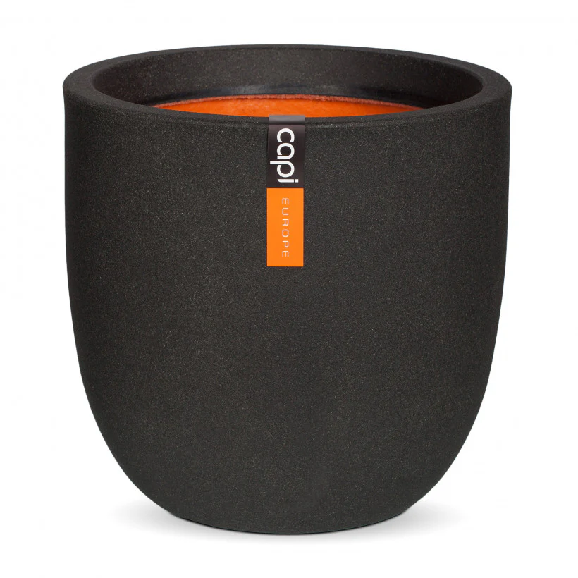 Ball Smooth Planter Black 43x41