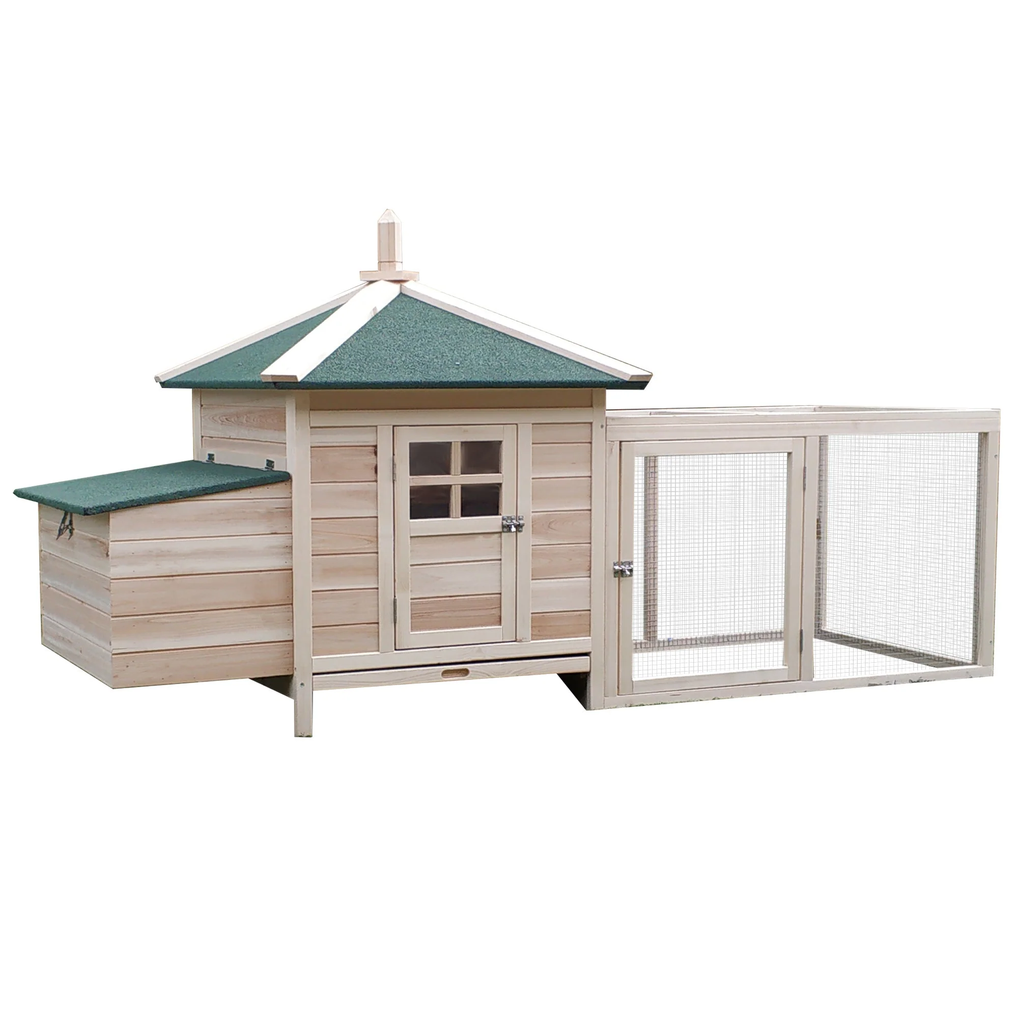 Bantam Chicken Coop with Run, Perches, Nesting Box, Pinewood - Image 2