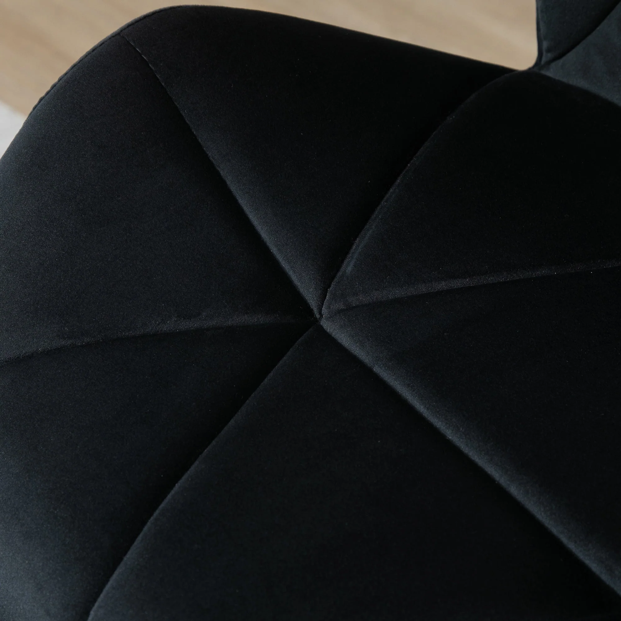 Bar Stools, Swivel Height-Adjustable with Backrest, Velvet Black - Image 7