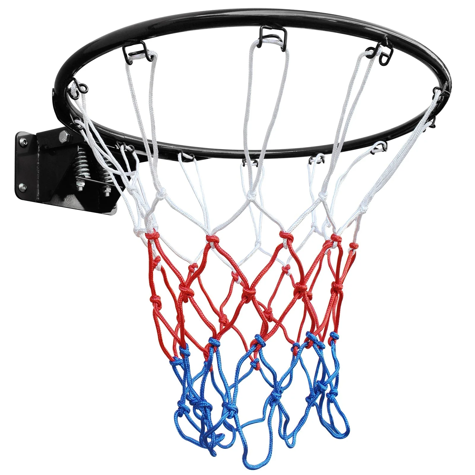 Basketball Rim Replacement, Double Spring Solid, In-Ground & Wall-Mounted Steel, Black - Image 2