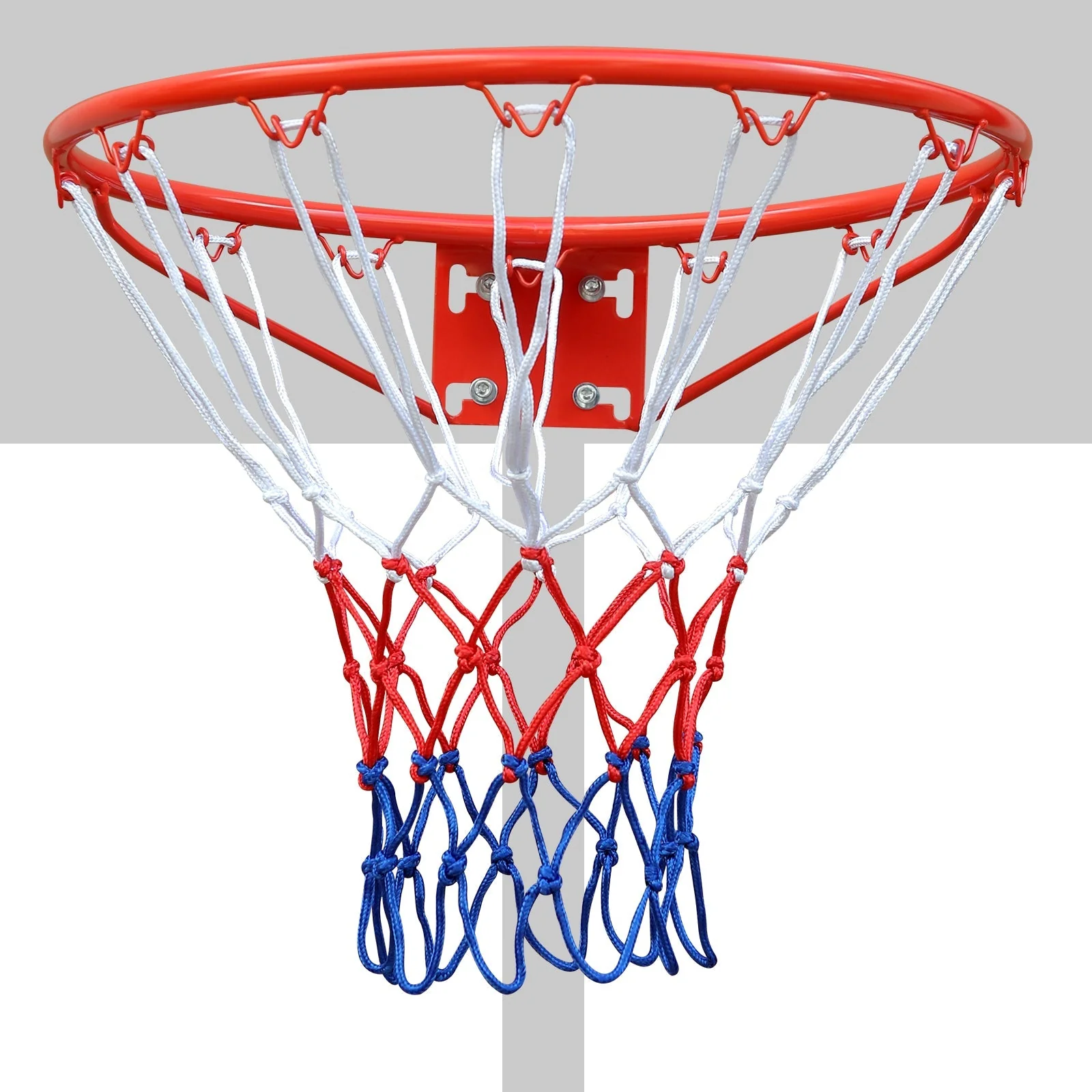 Basketball Rim Replacement, Heavy Duty, Wall/Door Mounted, In-Ground & Wall-Mounted, Red - Image 7