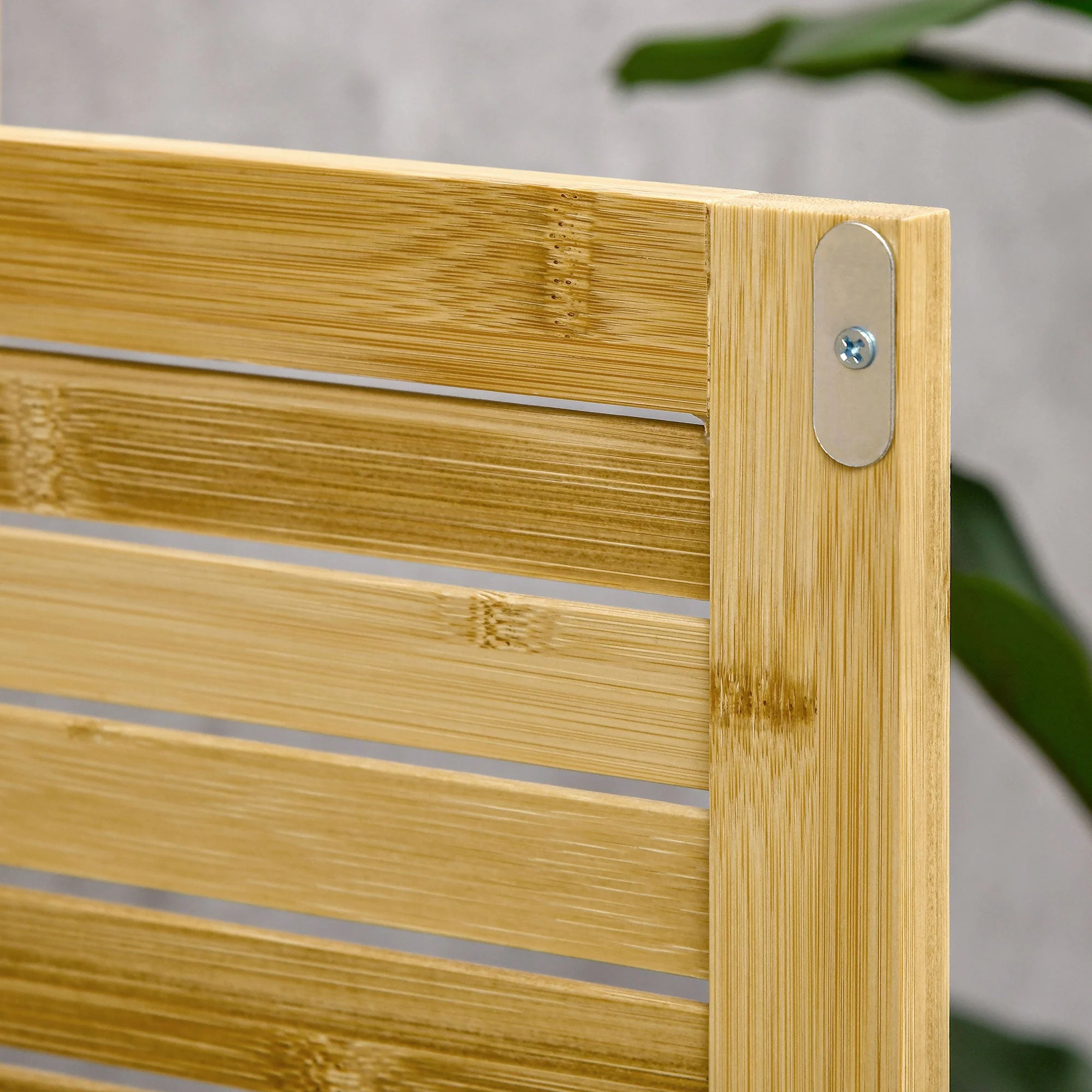 Bathroom Cabinet Freestanding Open Shelf 50x25.5x92cm Bamboo Natural - Image 7