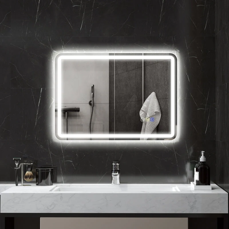 Bathroom Mirror with Lighting, LED, Bluetooth, Anti-Fog, Silver - Image 2