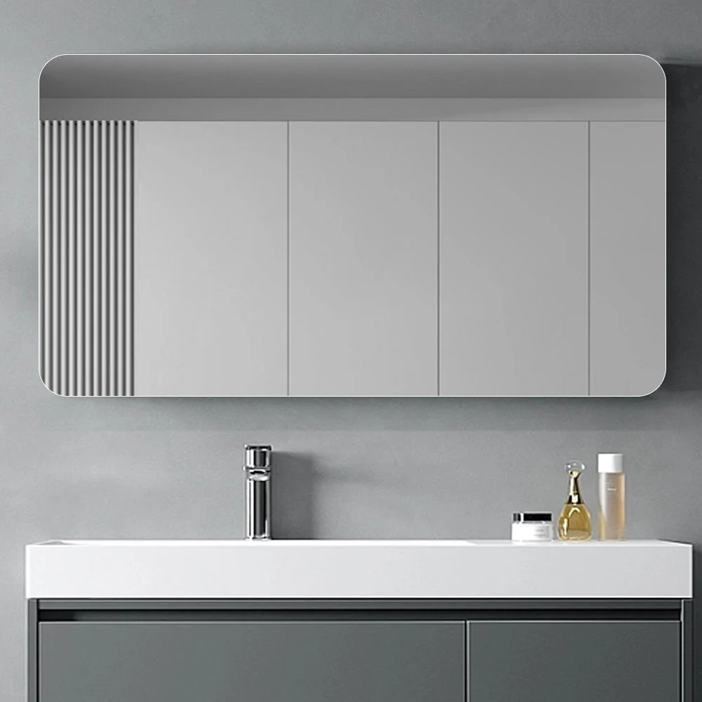 Bathroom Vanity Mirror 70x90CM Wall-Mounted Anti-Fog Waterproof Silver Glass - Image 3