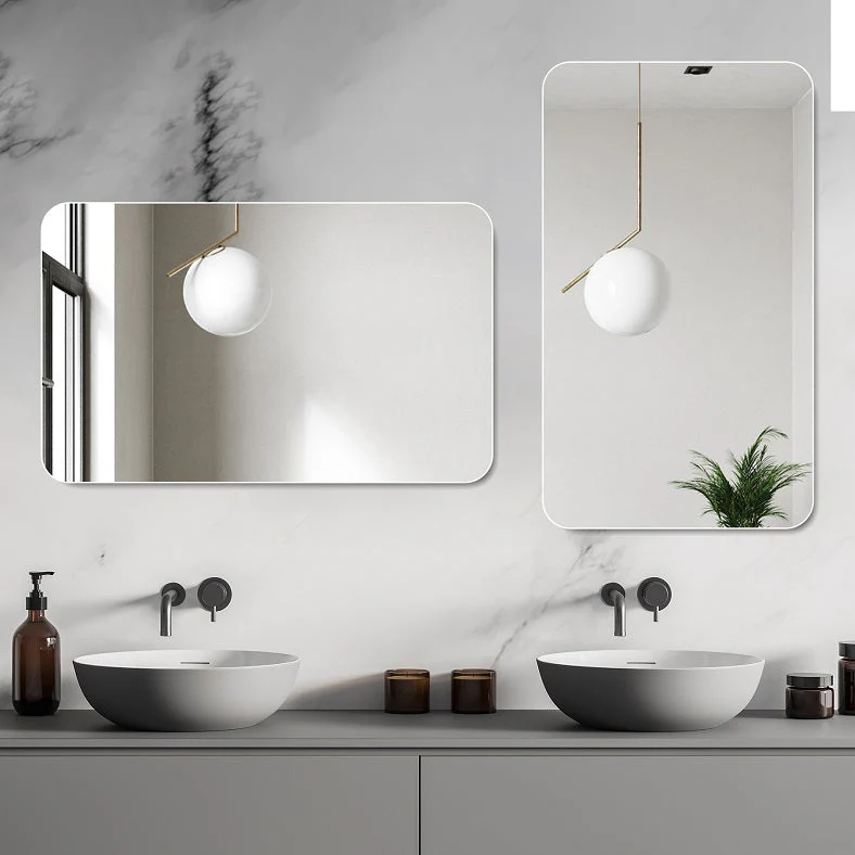 Bathroom Vanity Mirror 70x90CM Wall-Mounted Anti-Fog Waterproof Silver Glass - Image 4