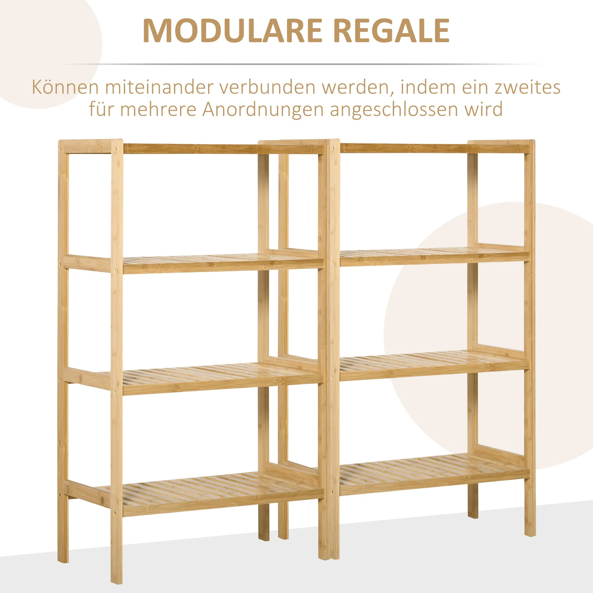 Beach Shelf 4-Tier Bookshelf Bamboo Natural Finish - Image 5